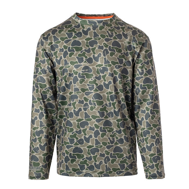 Fieldstone Youth Backwoods Camo Dry-fit L/S Pocketed Tee