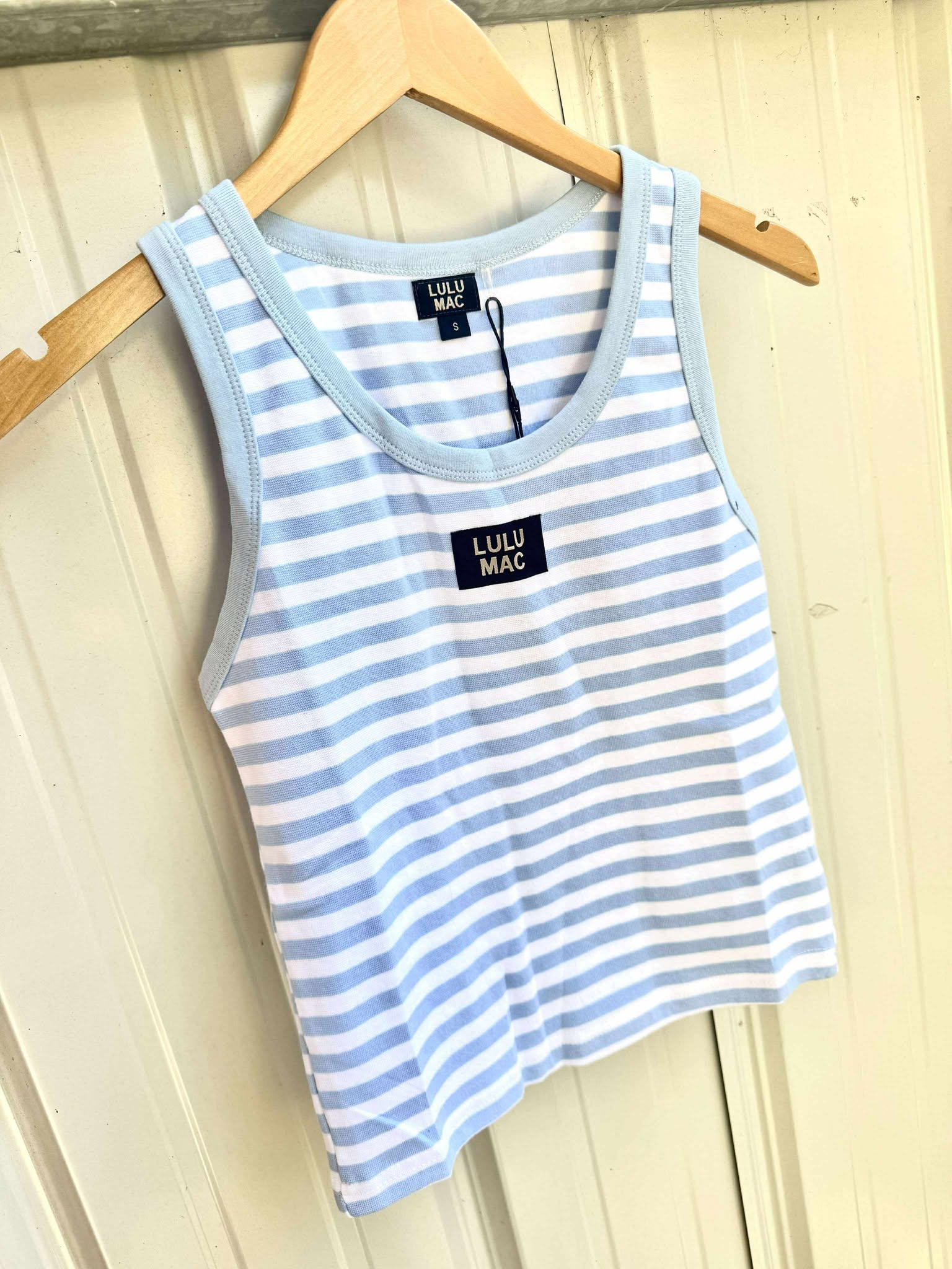 Lulu Mac Baby Blue Striped Tank