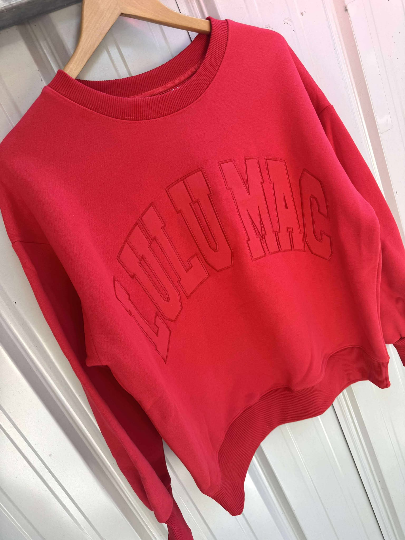 Lulu Mac Mono Red Sweatshirt