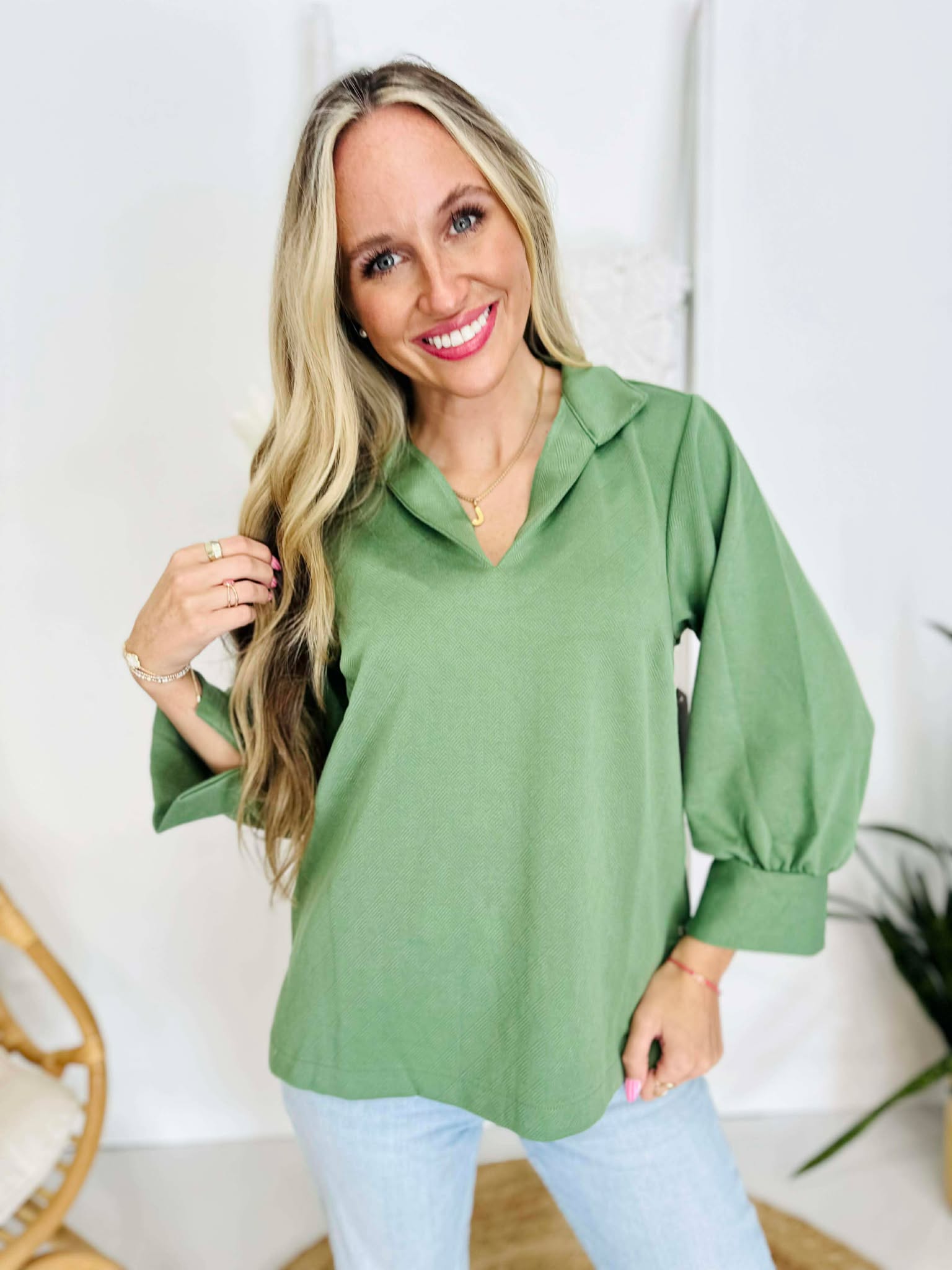 The Jocelyn Olive Top