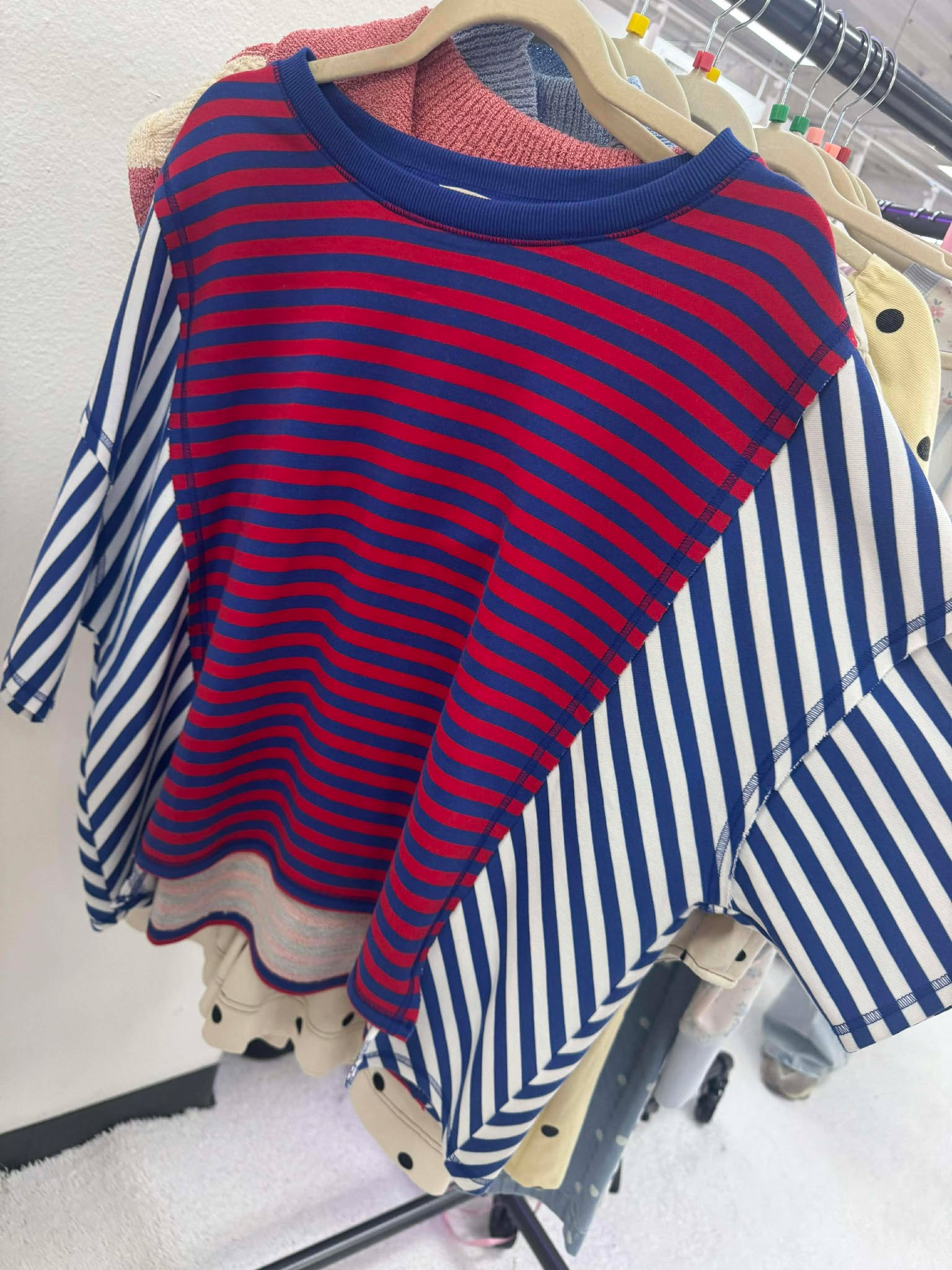 Patriotic Stripes Oversized Top