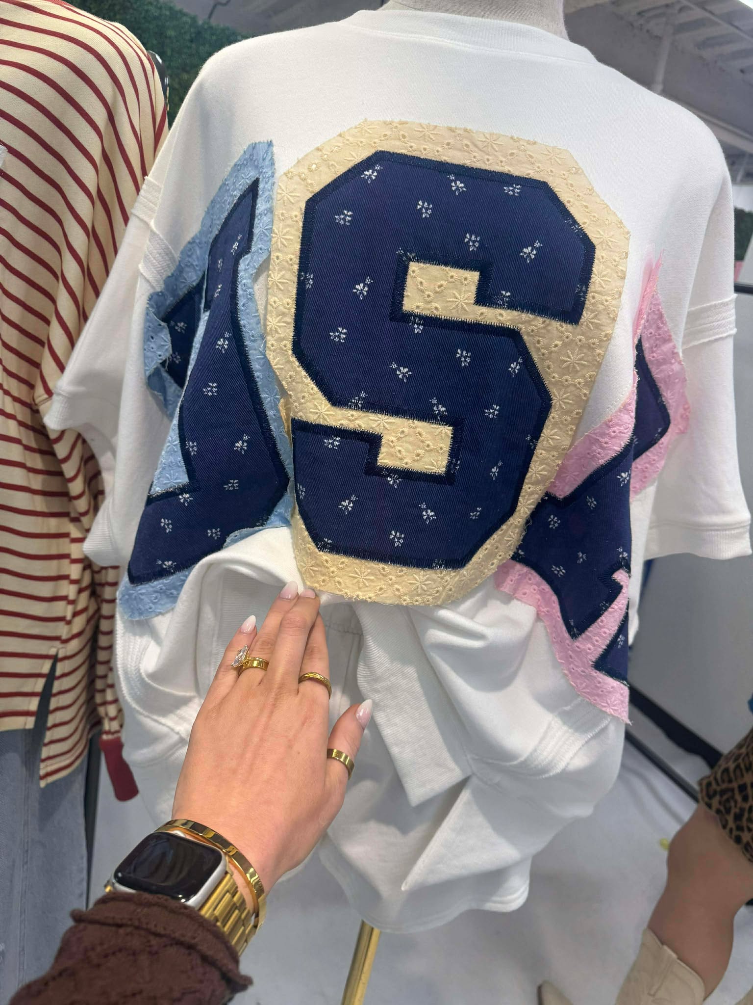 USA Patch Oversized Top