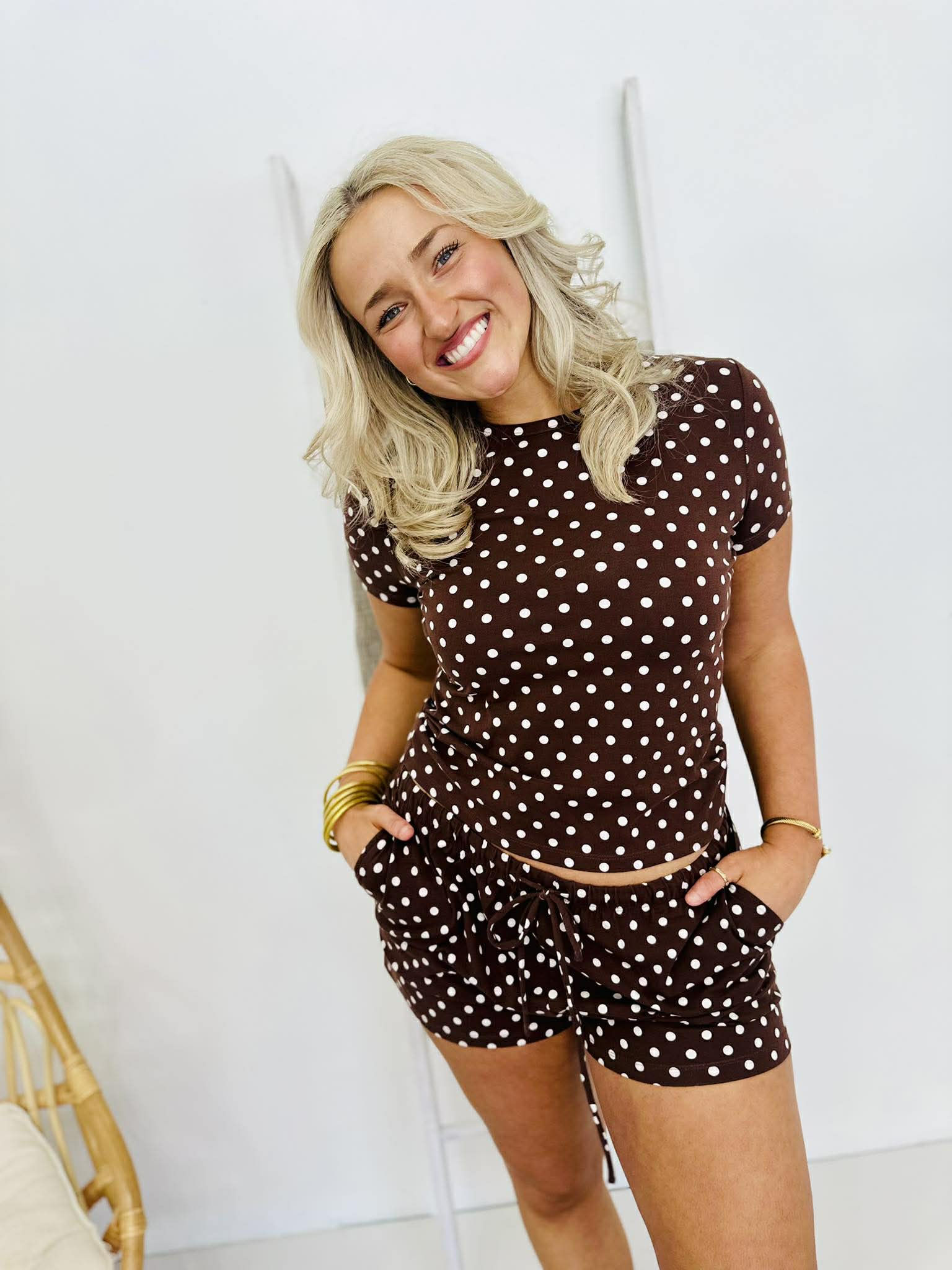 Itty Bitty Polka Dot Shorts Set