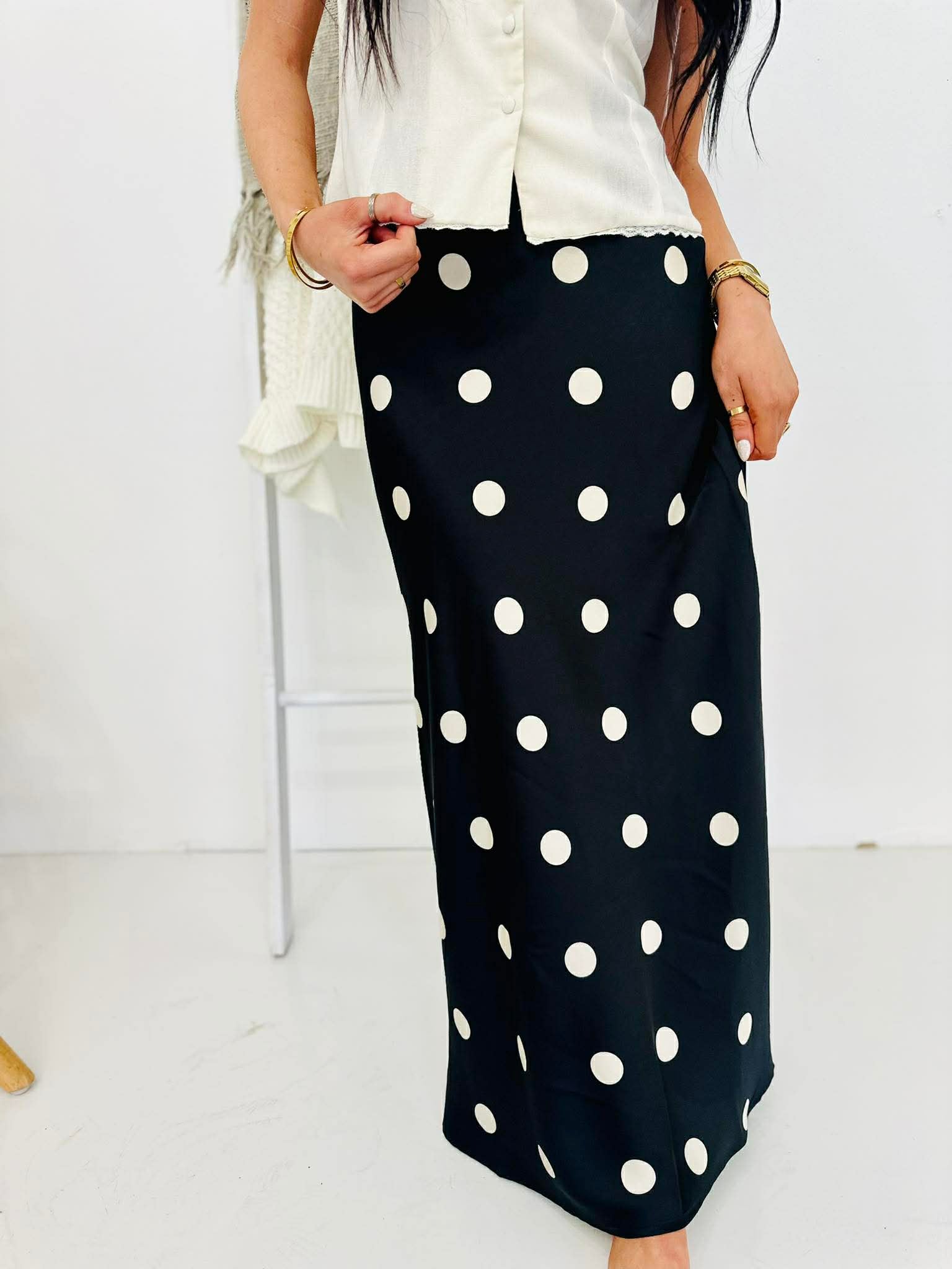 Dot Your Dreams Midi Skirt