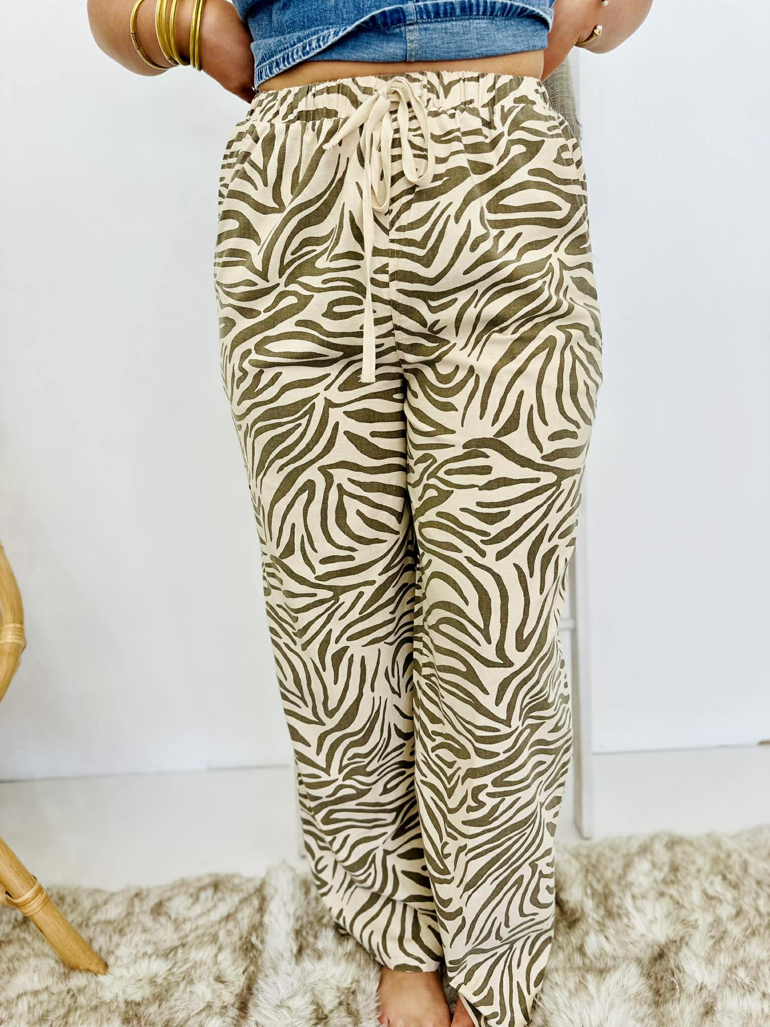 Easy Tiger Animal Print Pants