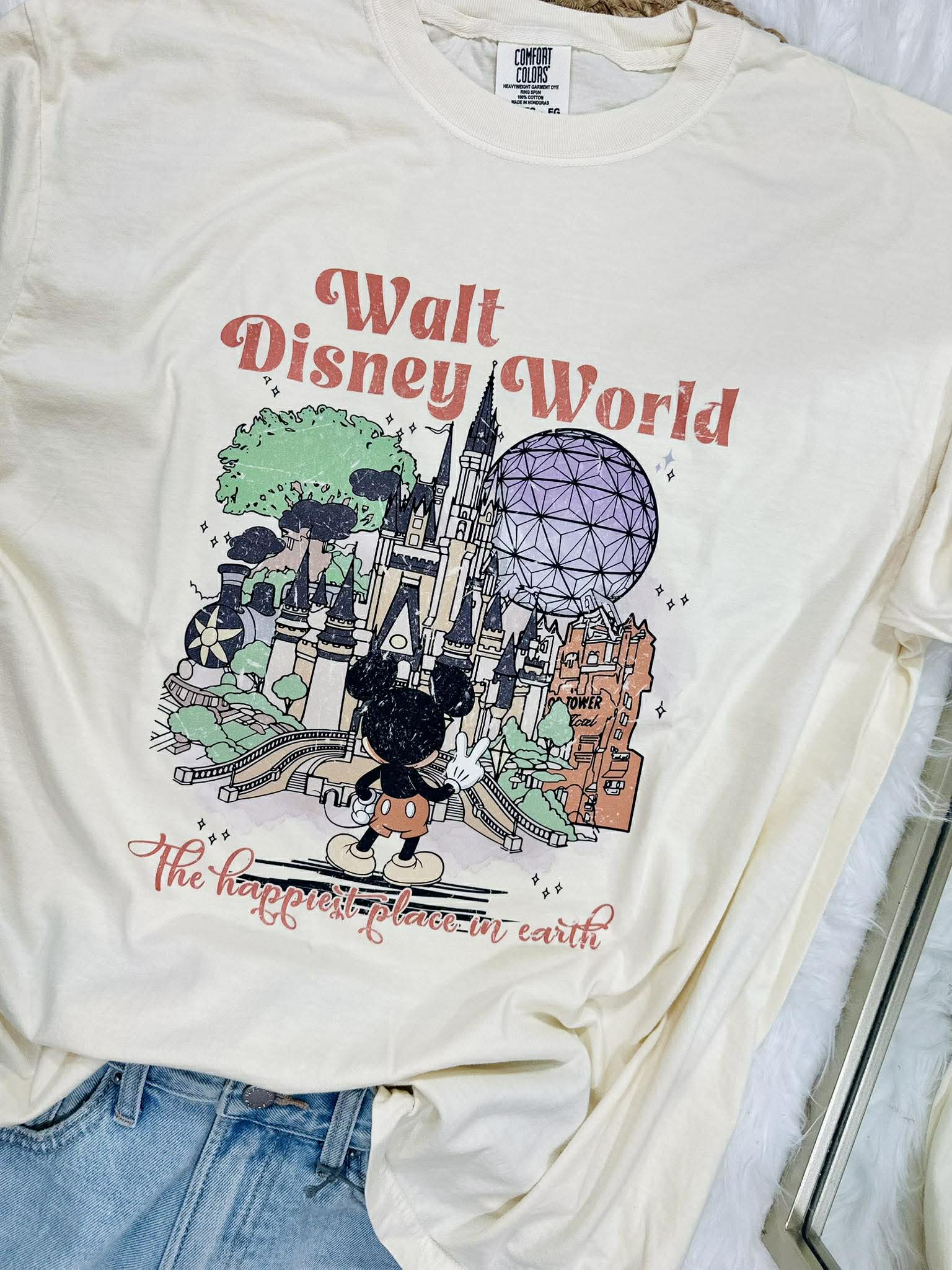 Happiest Place On Earth Mouse Ivory Graphic Tee