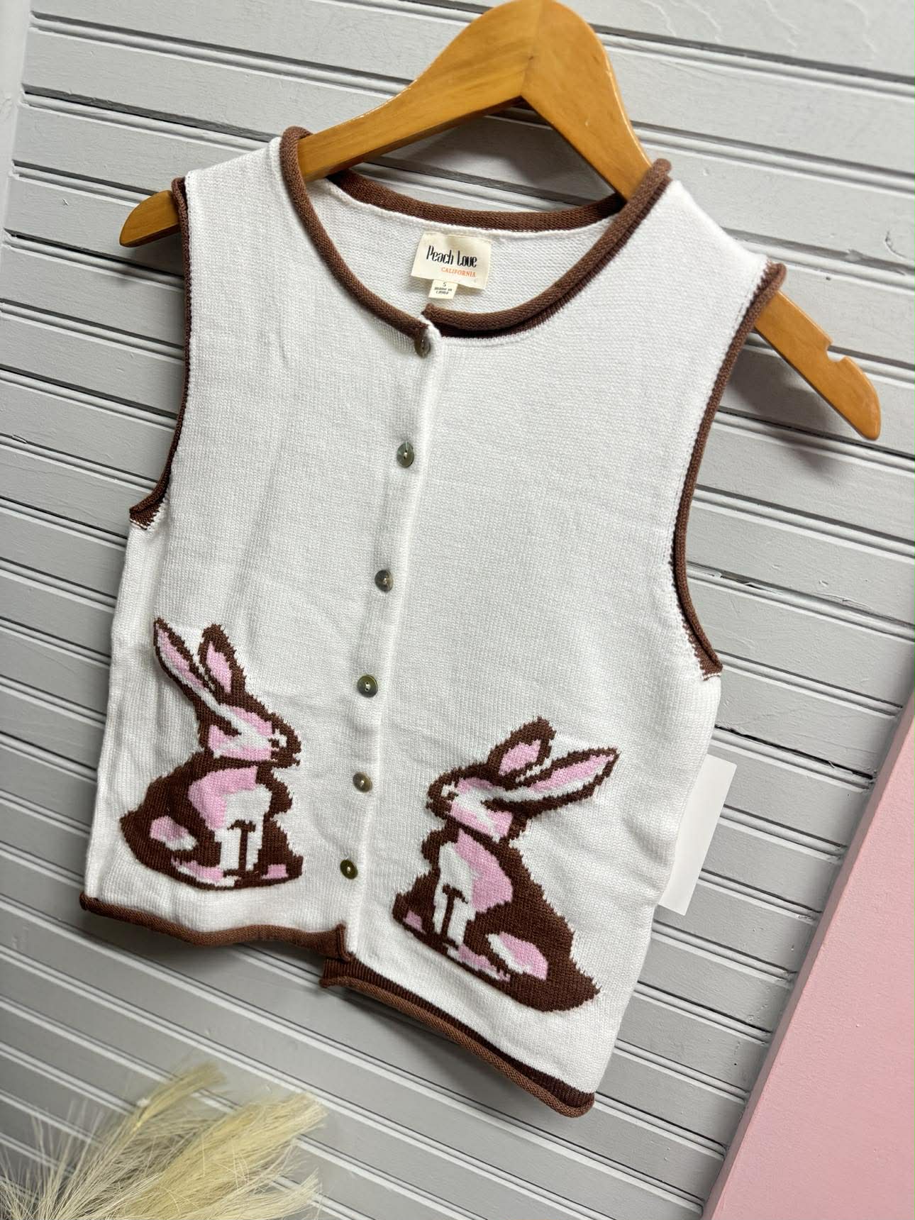 Hop Into Spring Button Up Vest