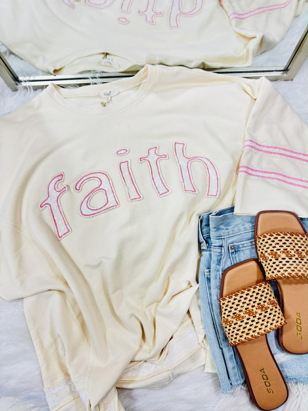 Faith Patch Oversized Top