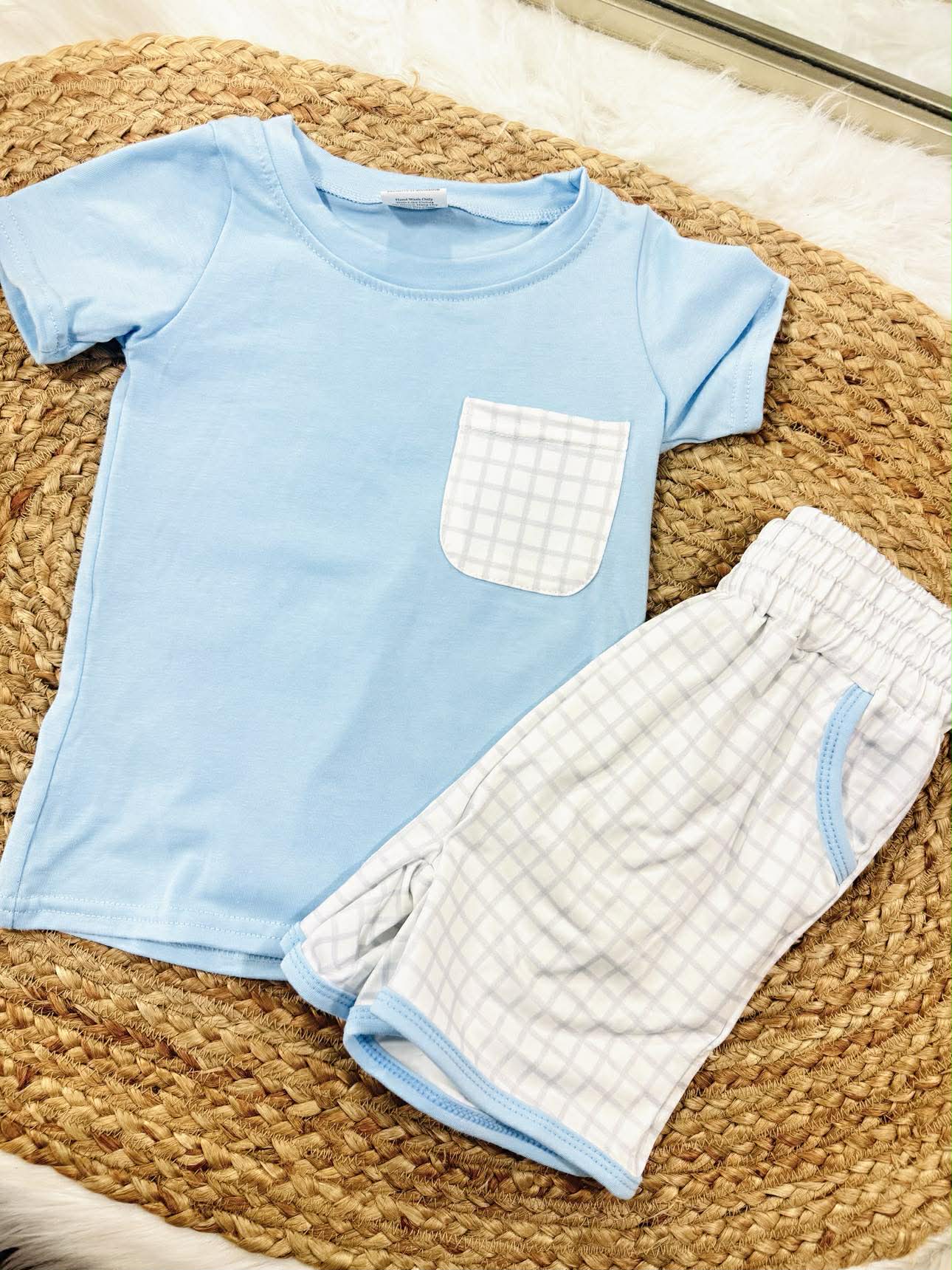 Boys Checkered Sleeveless Bubble