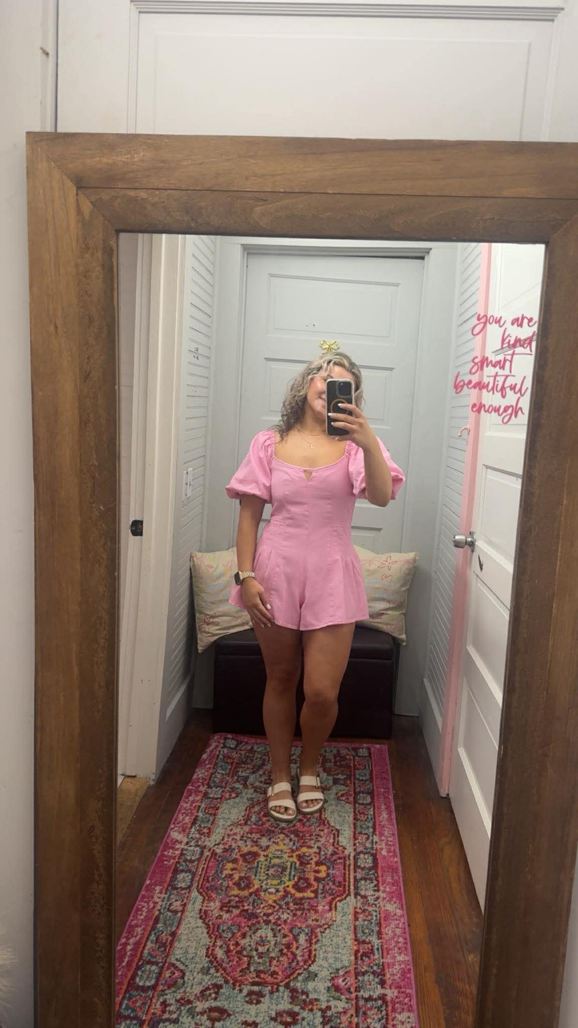 Spring Activated Pink Bubble Romper
