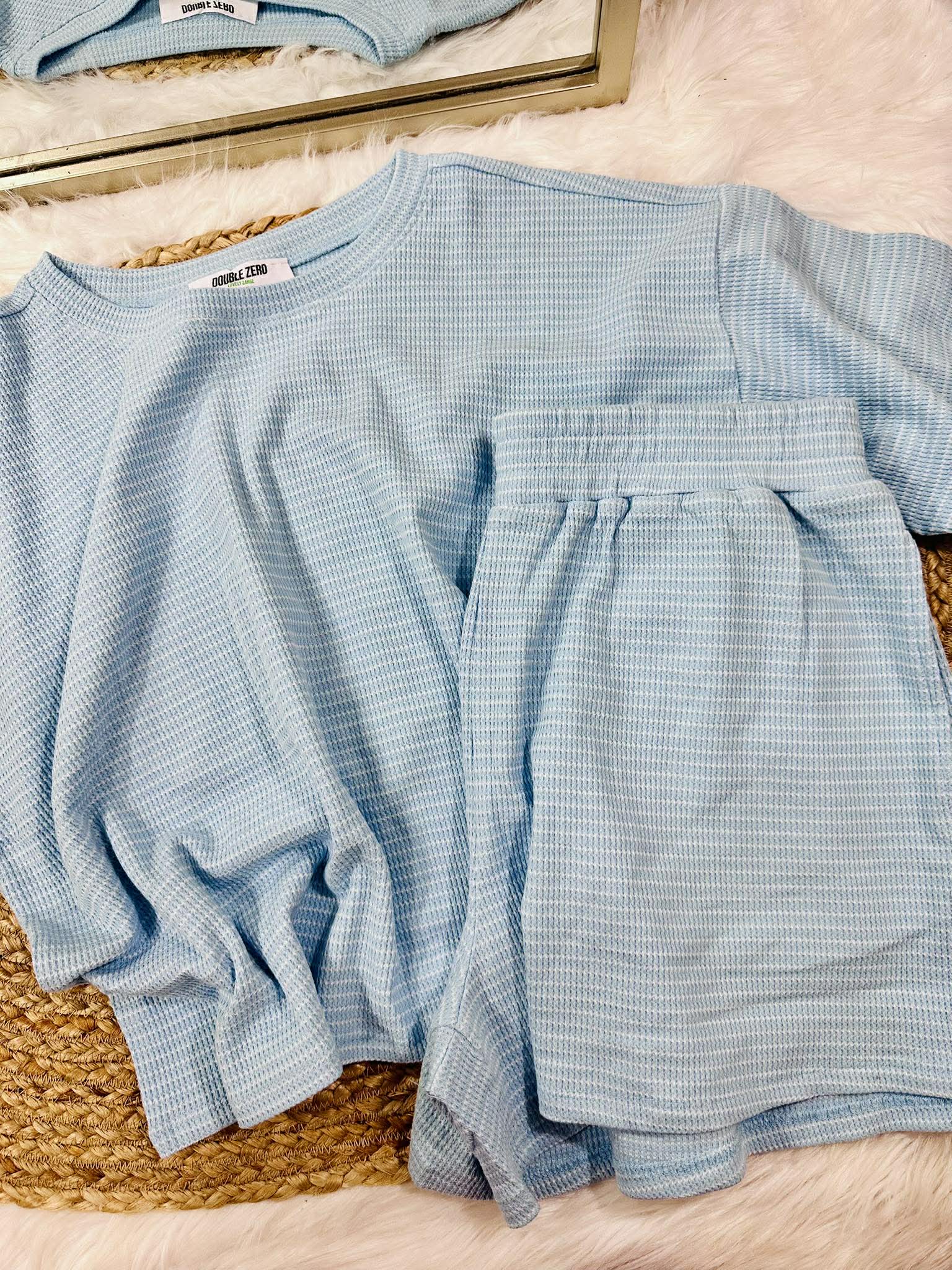On The Go Striped Shorts Set
