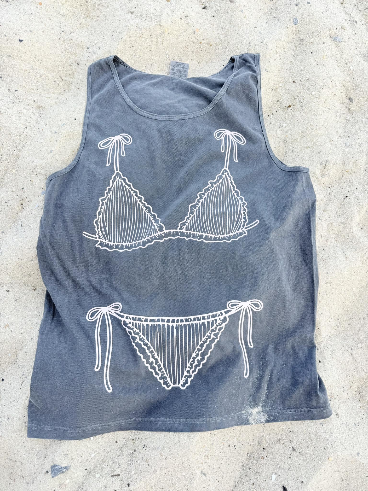 White Bikini Pepper Tank