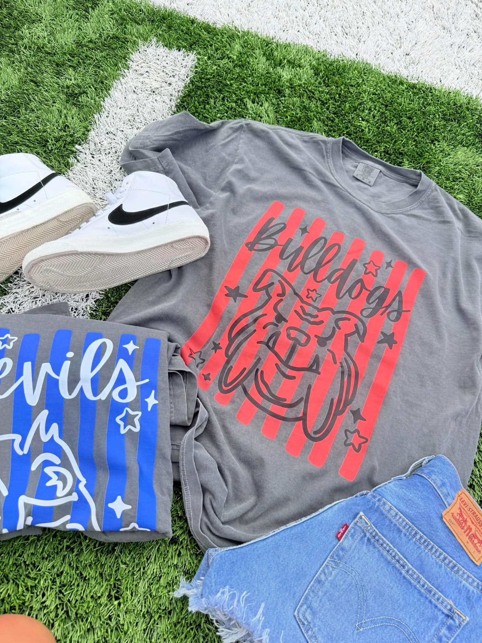 Stripe Star Mascot Graphic Tee - #GAME103