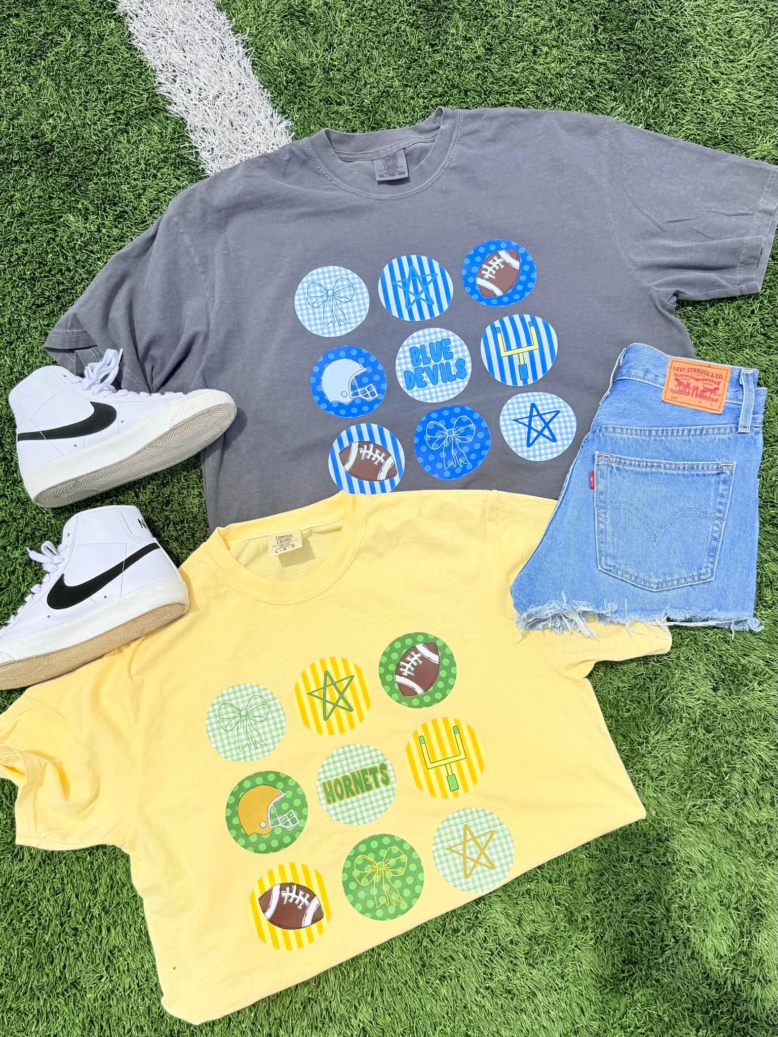 Custom School Circle Stack Graphic Tee - #GAME76
