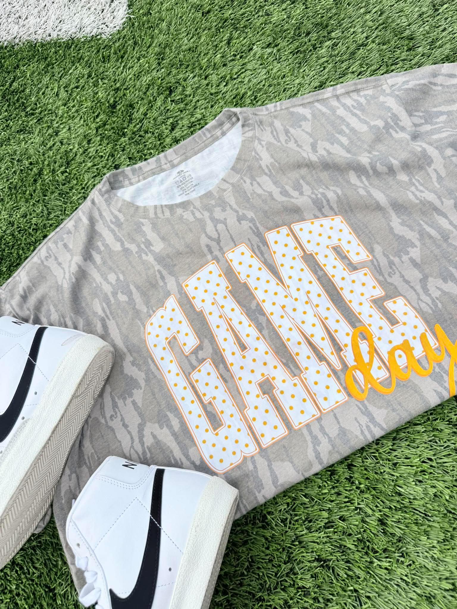 Polka Dot Stack Game Day Bottomland Graphic Tee - #GAME102