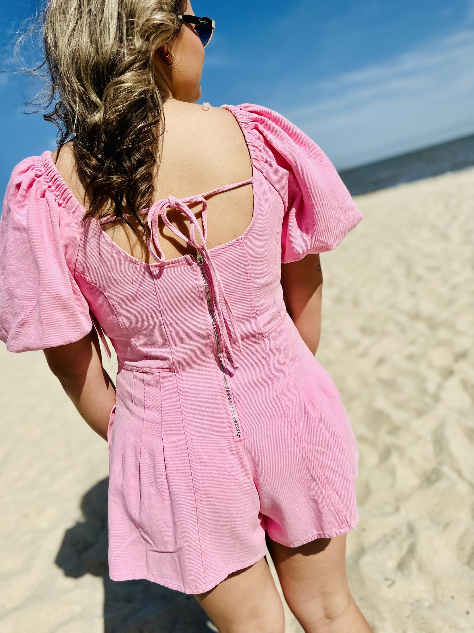 Spring Activated Pink Bubble Romper