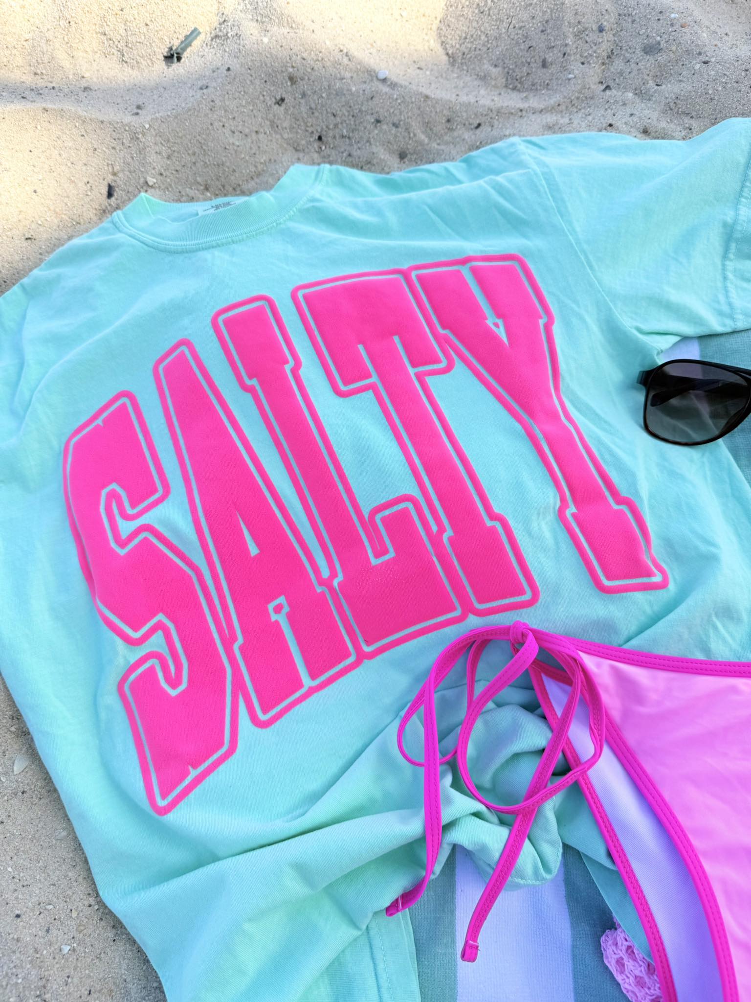 Neon Salty Chalky Mint Graphic Tee