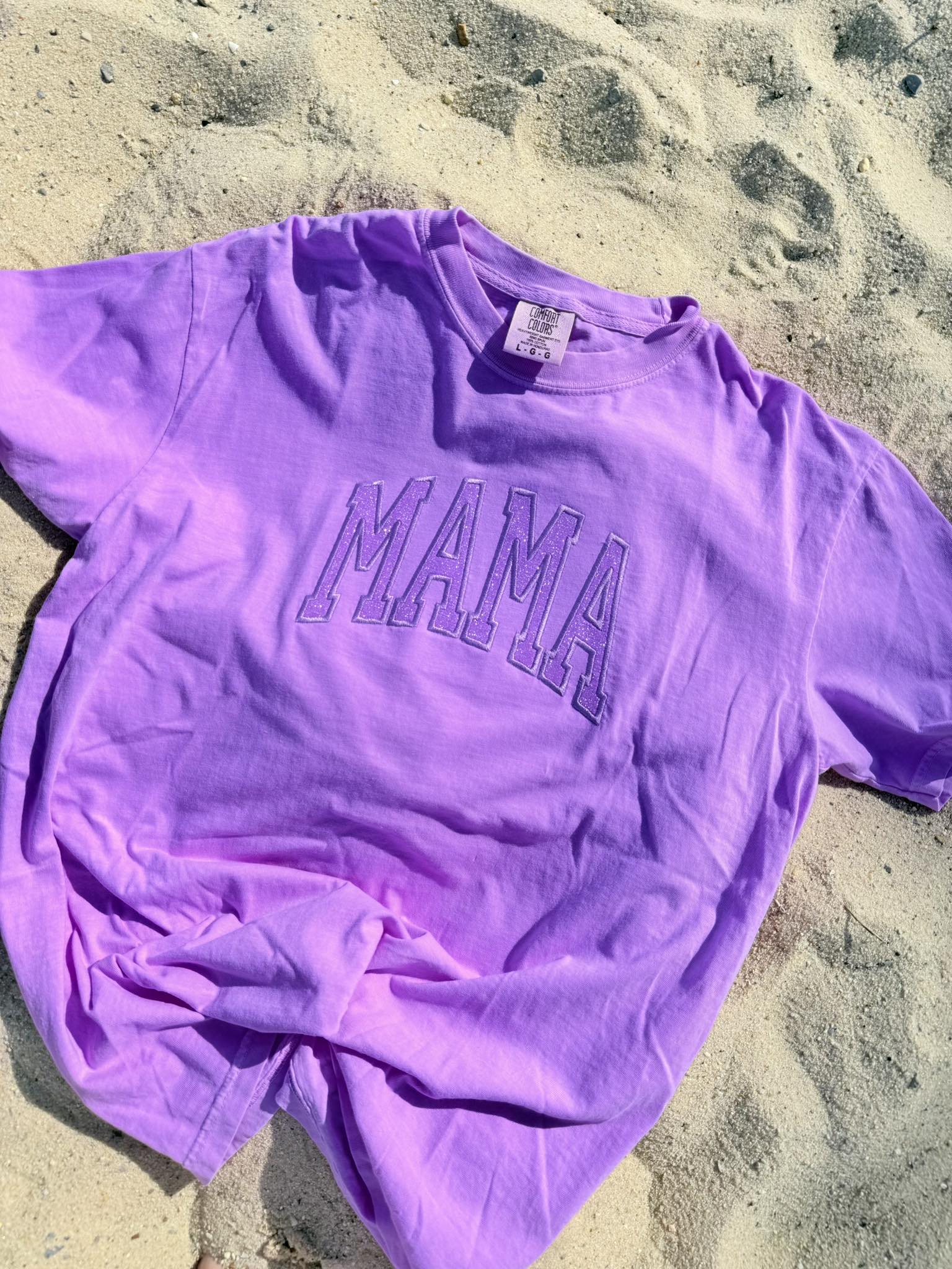 Mama Glitter Appliqué Graphic Tee