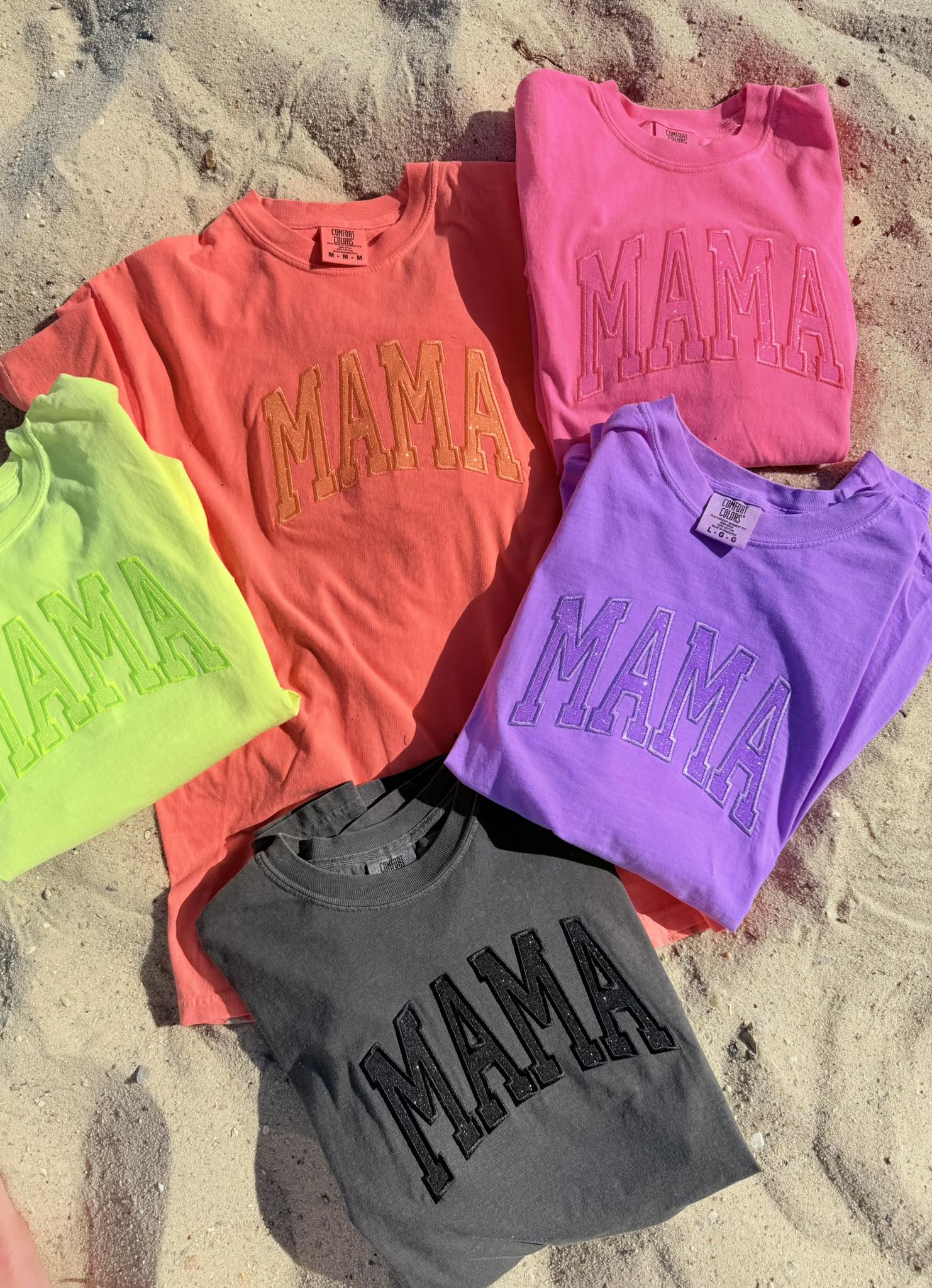 Mama Glitter Appliqué Graphic Tee