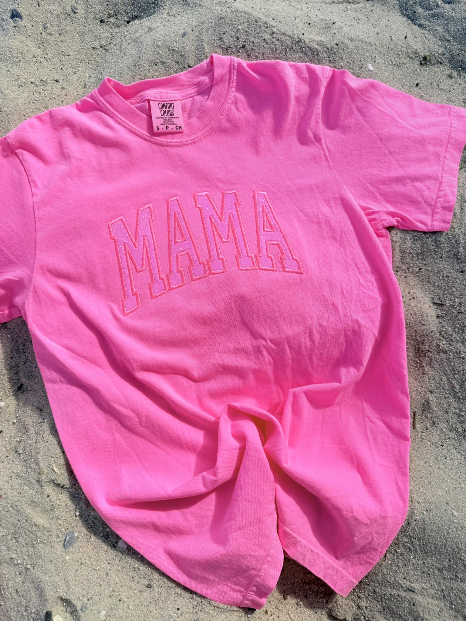 Mama Glitter Appliqué Graphic Tee