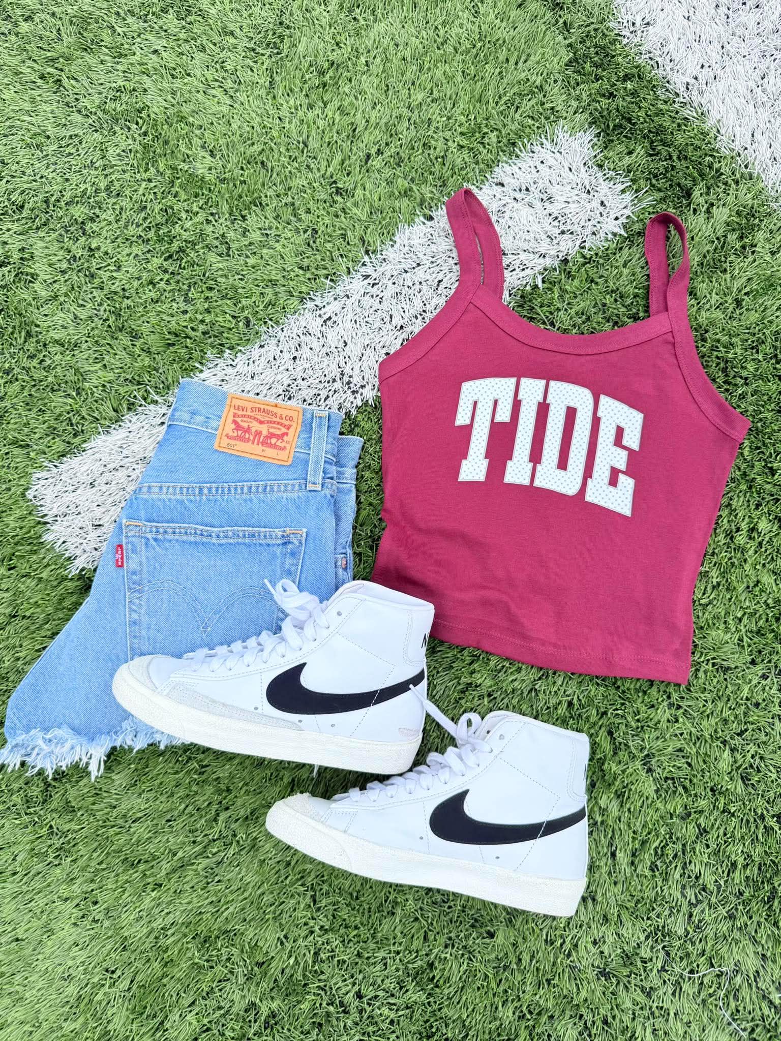 Polka Dot Mascot Cropped Tank - #GAME84