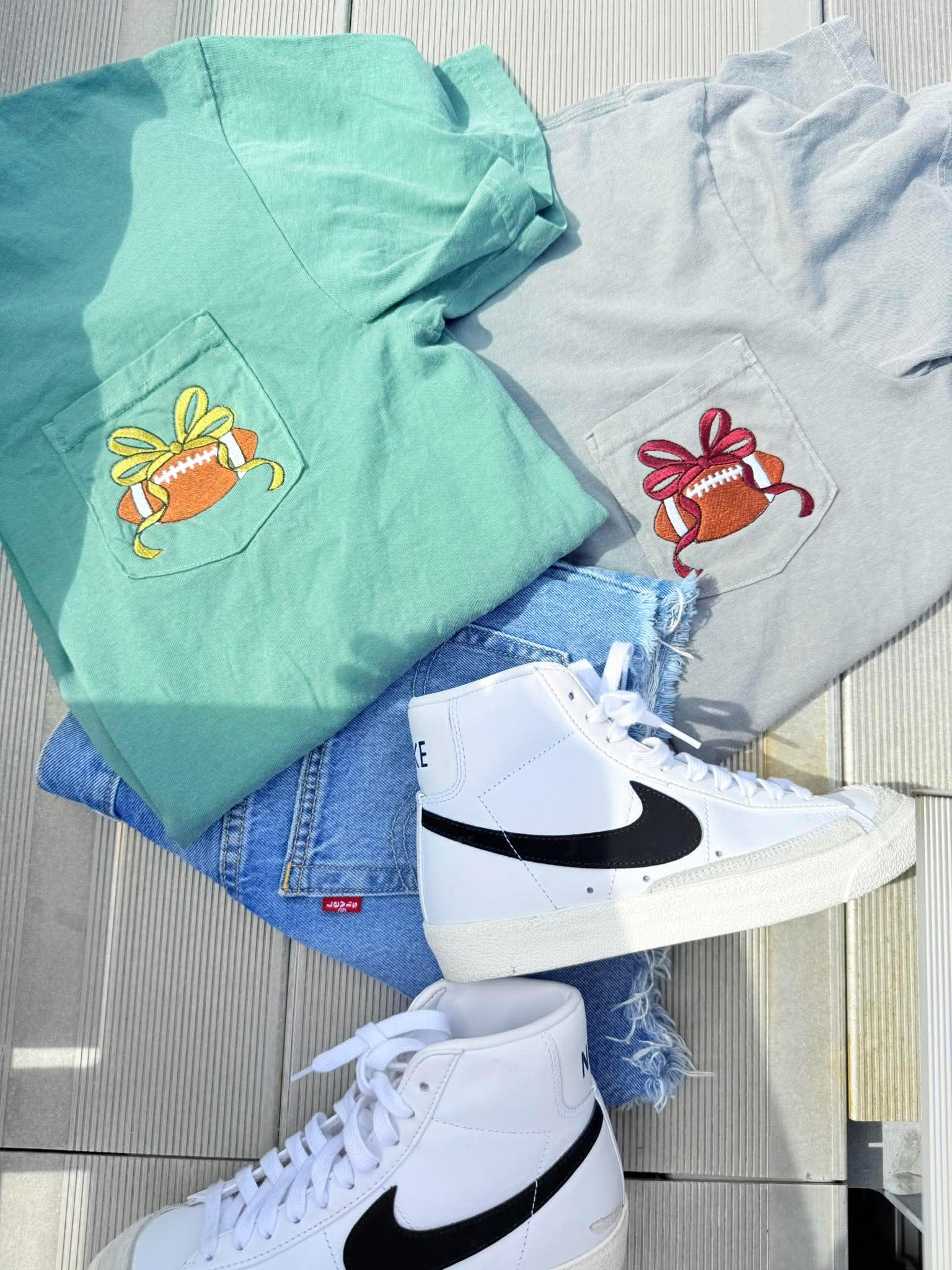 Pocket Football Bow Graphic Tee - #GAME89