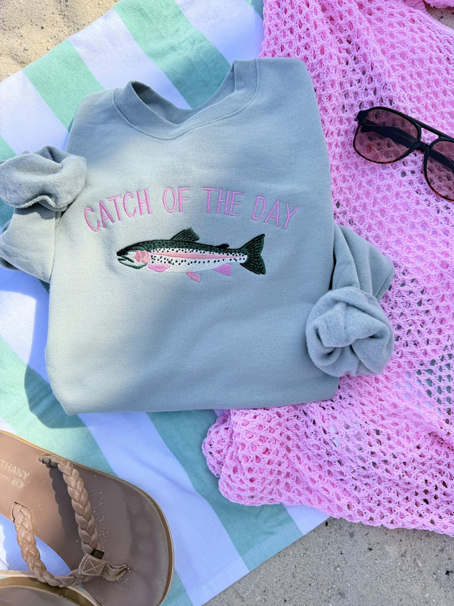 Catch Of The Day Stonewash Sweatshirt