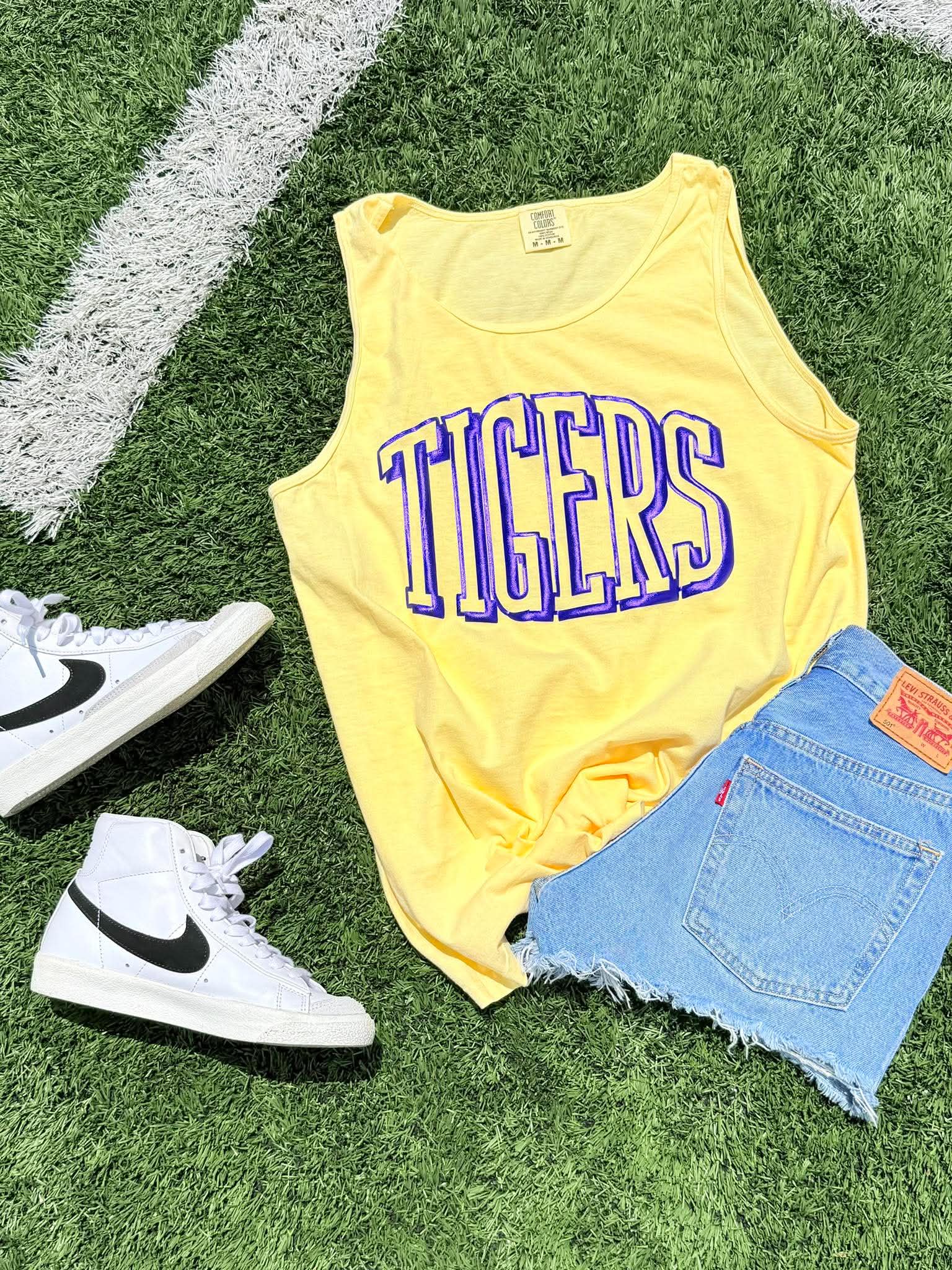 Custom Bold Outline Puff Mascot Tank - #GAME83