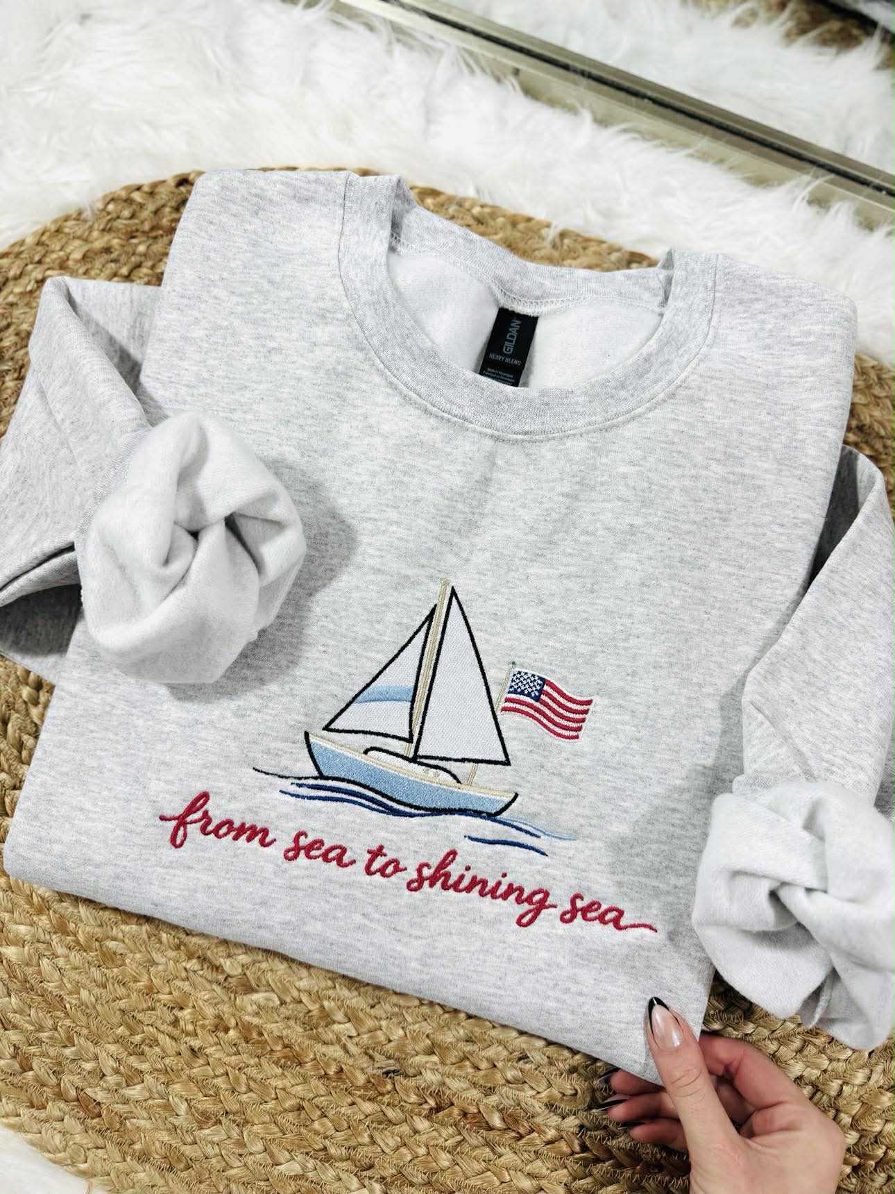 From Sea To Shining Sea Ash Grey Sweatshirt
