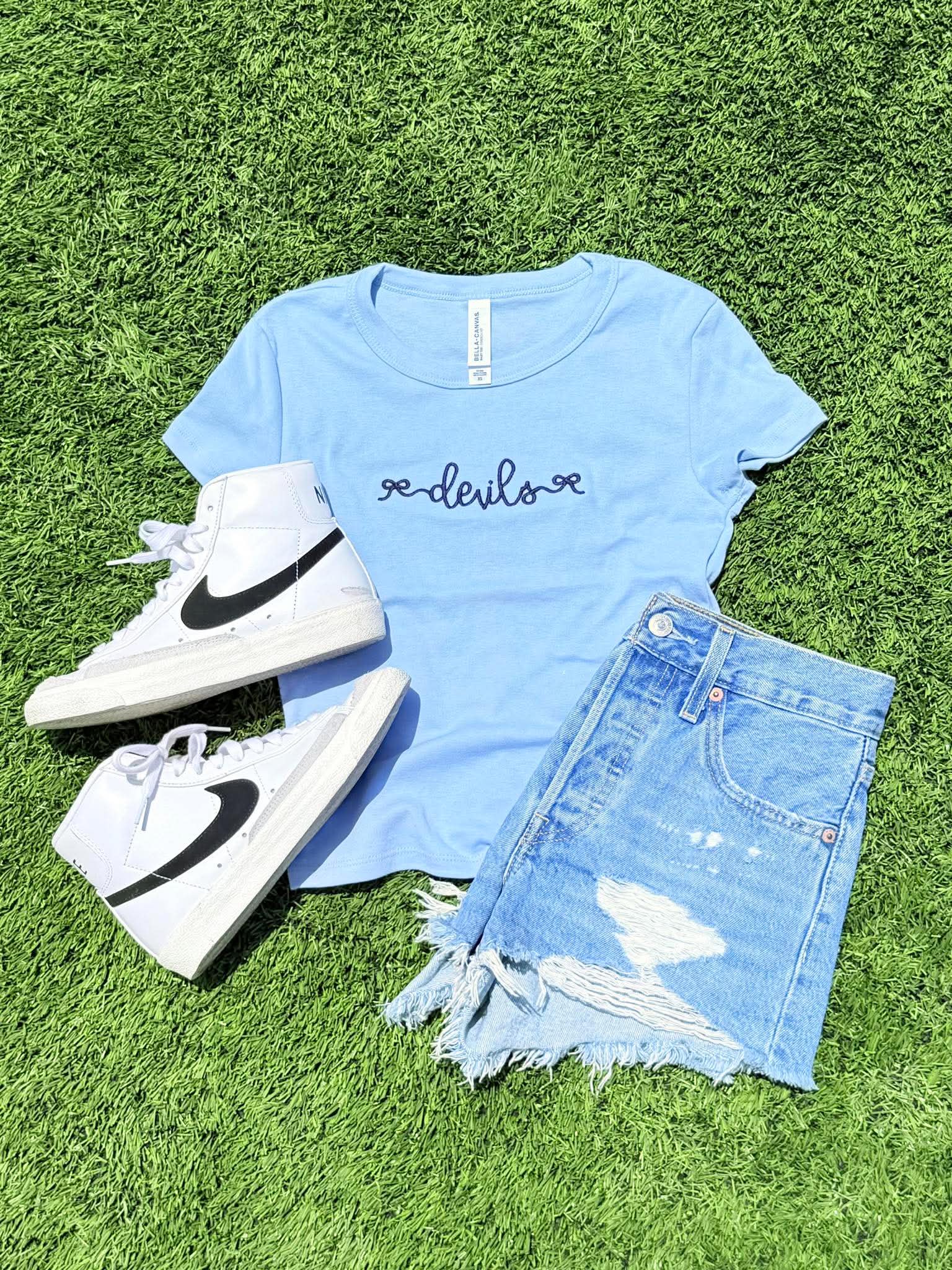 Custom Ribbon Mascot Cropped Tee - #GAME52