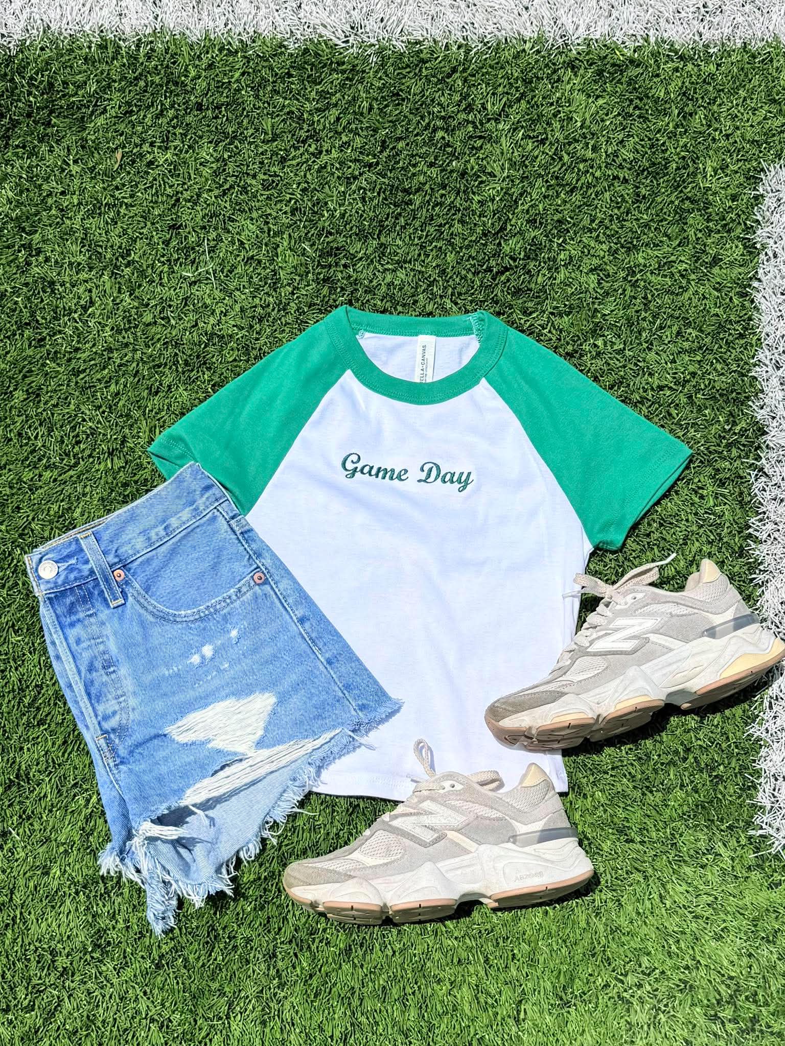 Game Day Cursive Cropped Tank - #GAME116