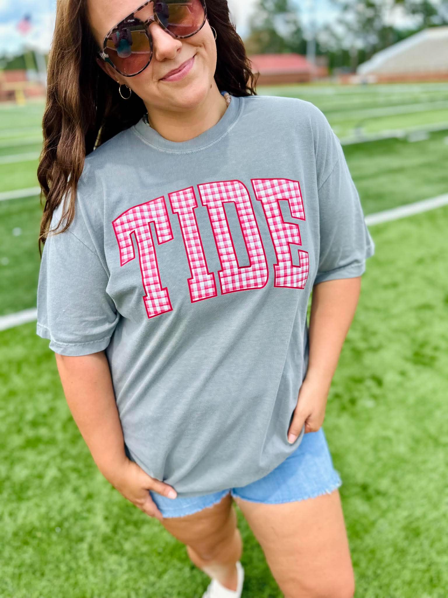 Custom Gingham Mascot Graphic Tee - #GAME75