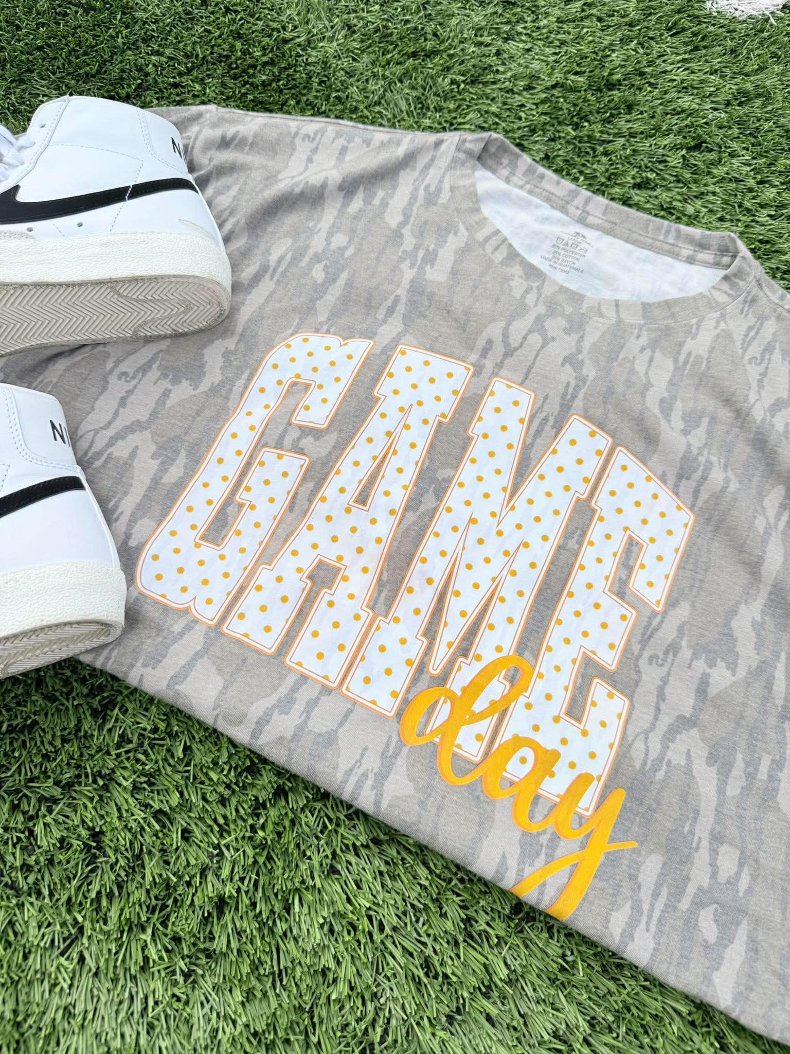 Polka Dot Stack Game Day Bottomland Graphic Tee - #GAME102