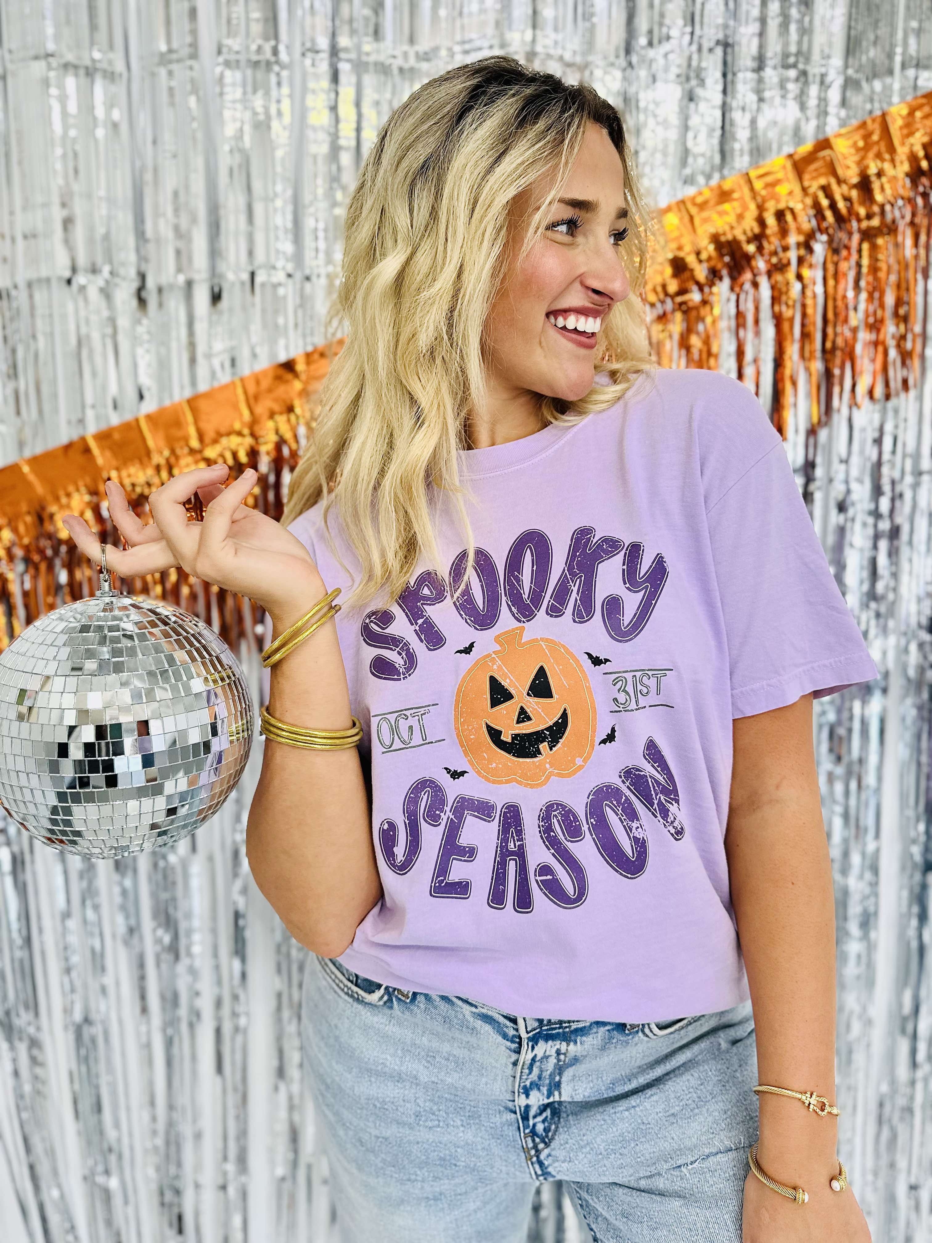Spooky Season Oct 31 Orchid Graphic Tee