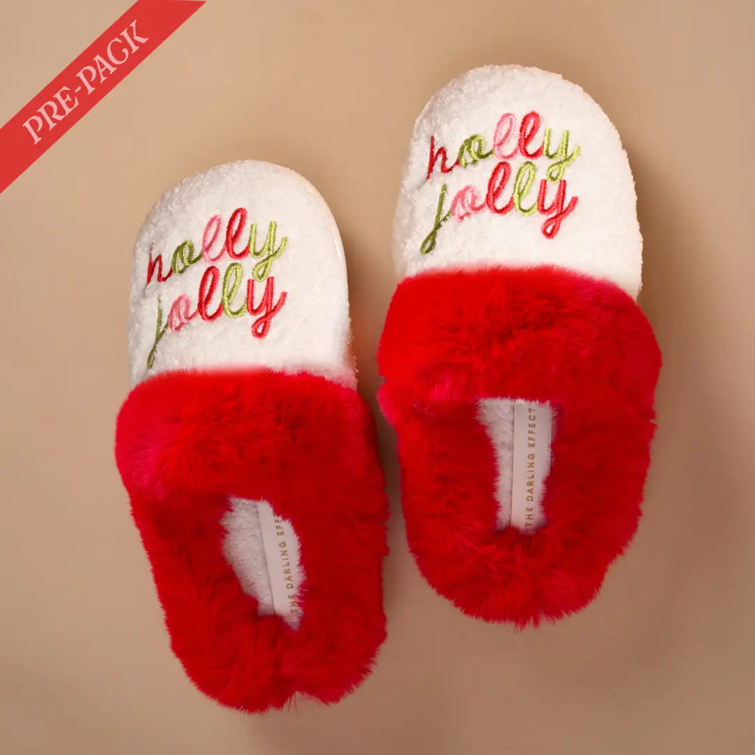 Dreamy Daze Slippers - Holly Jolly