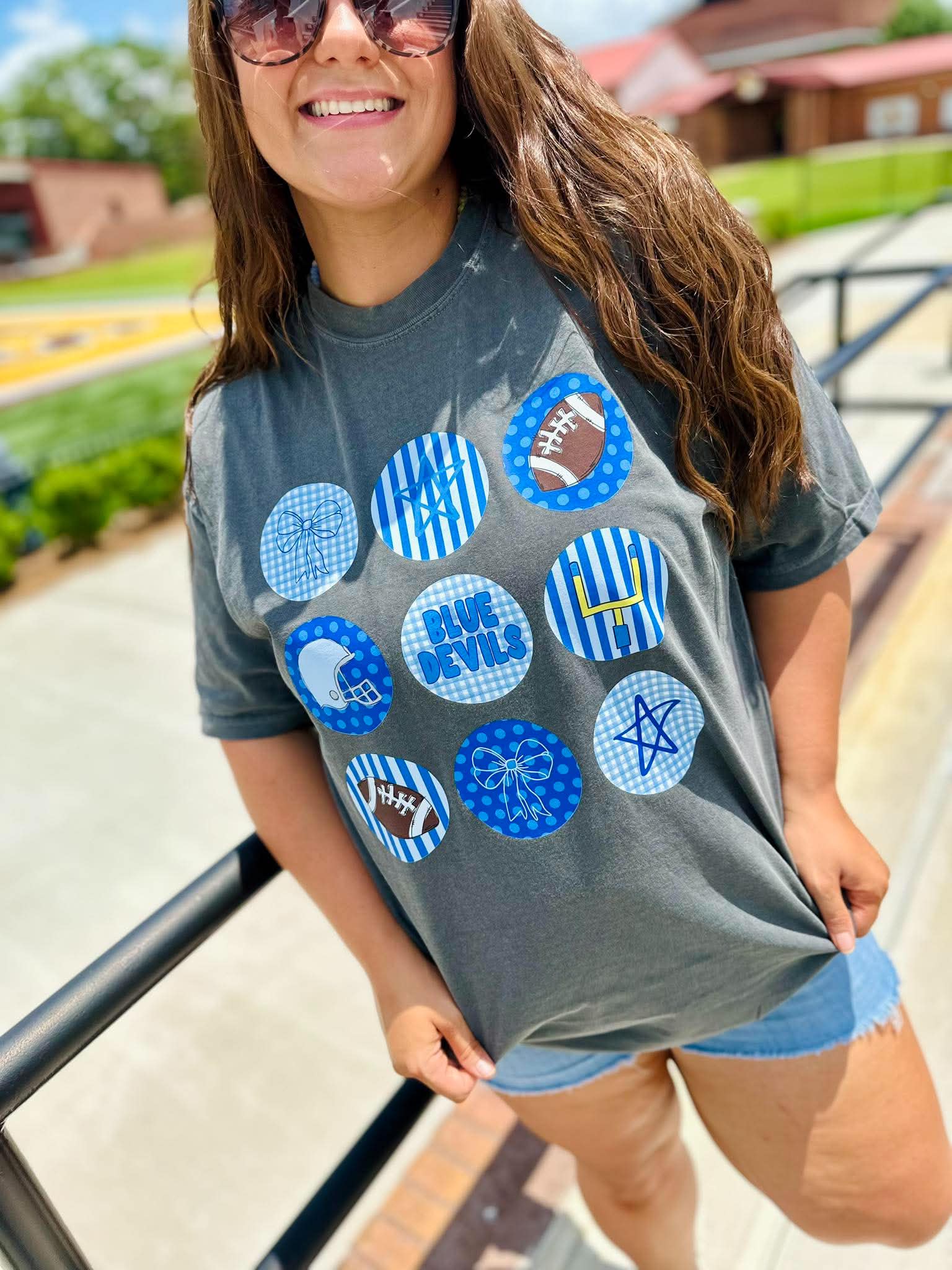 Custom School Circle Stack Graphic Tee - #GAME76