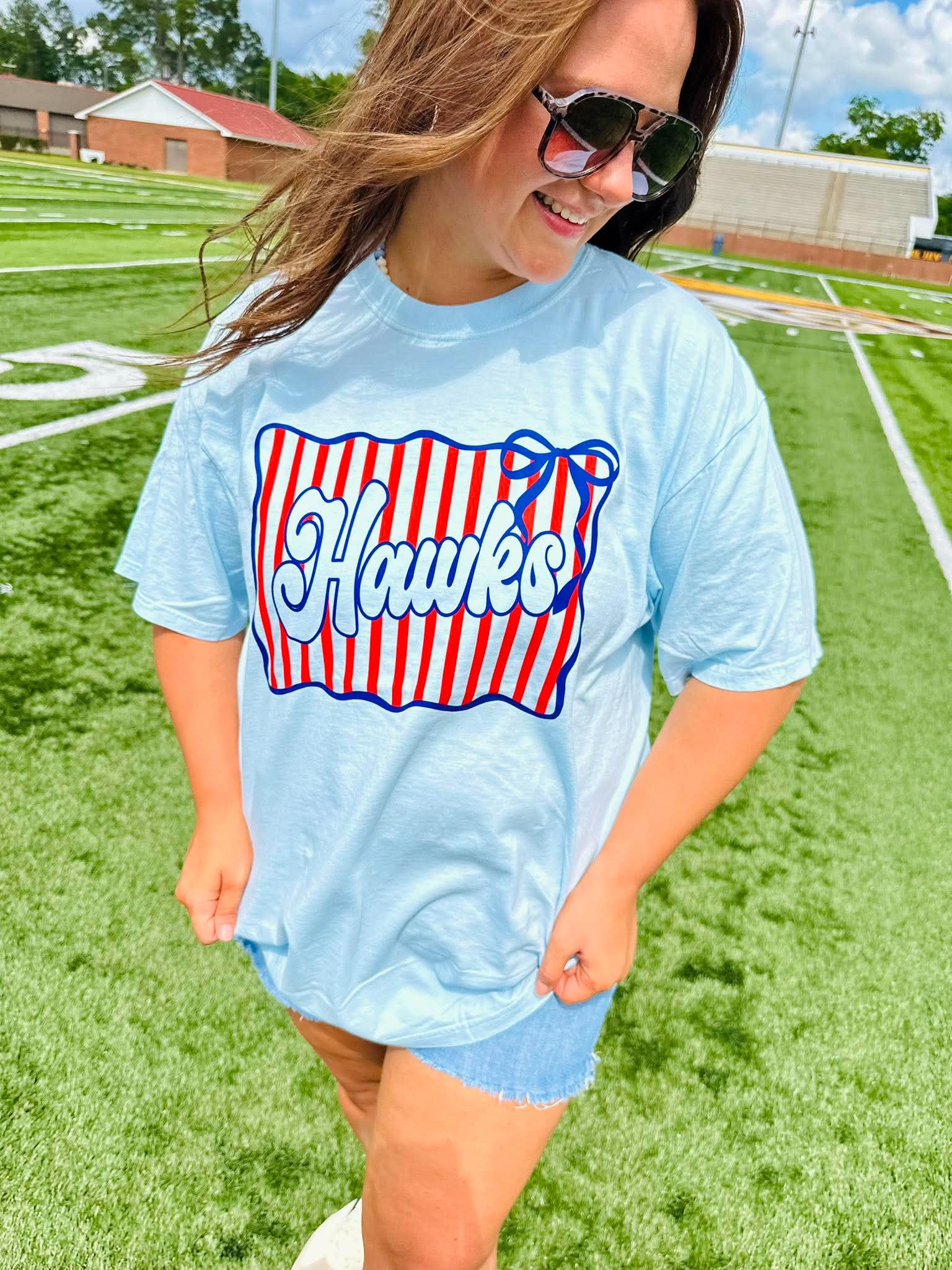 Bubble Stripe Bow Mascot Graphic Tee - #GAME96