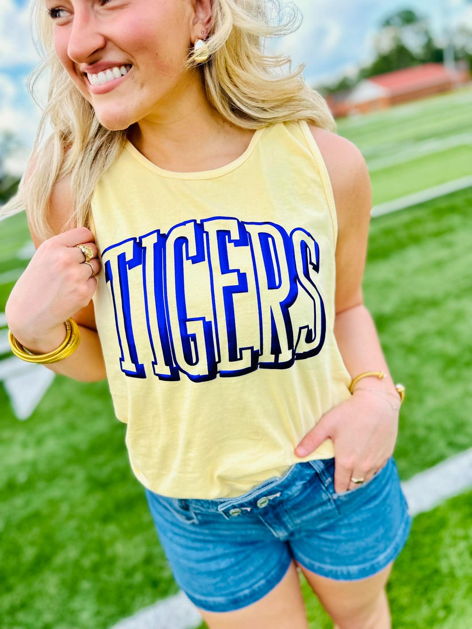 Custom Bold Outline Puff Mascot Tank - #GAME83