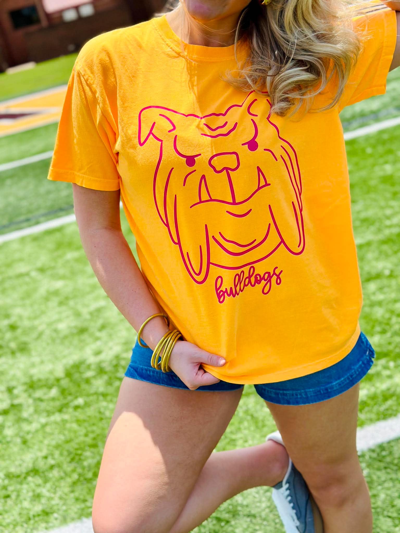 Custom Neon Mascot Neon Red Orange Graphic Tee - #GAME77