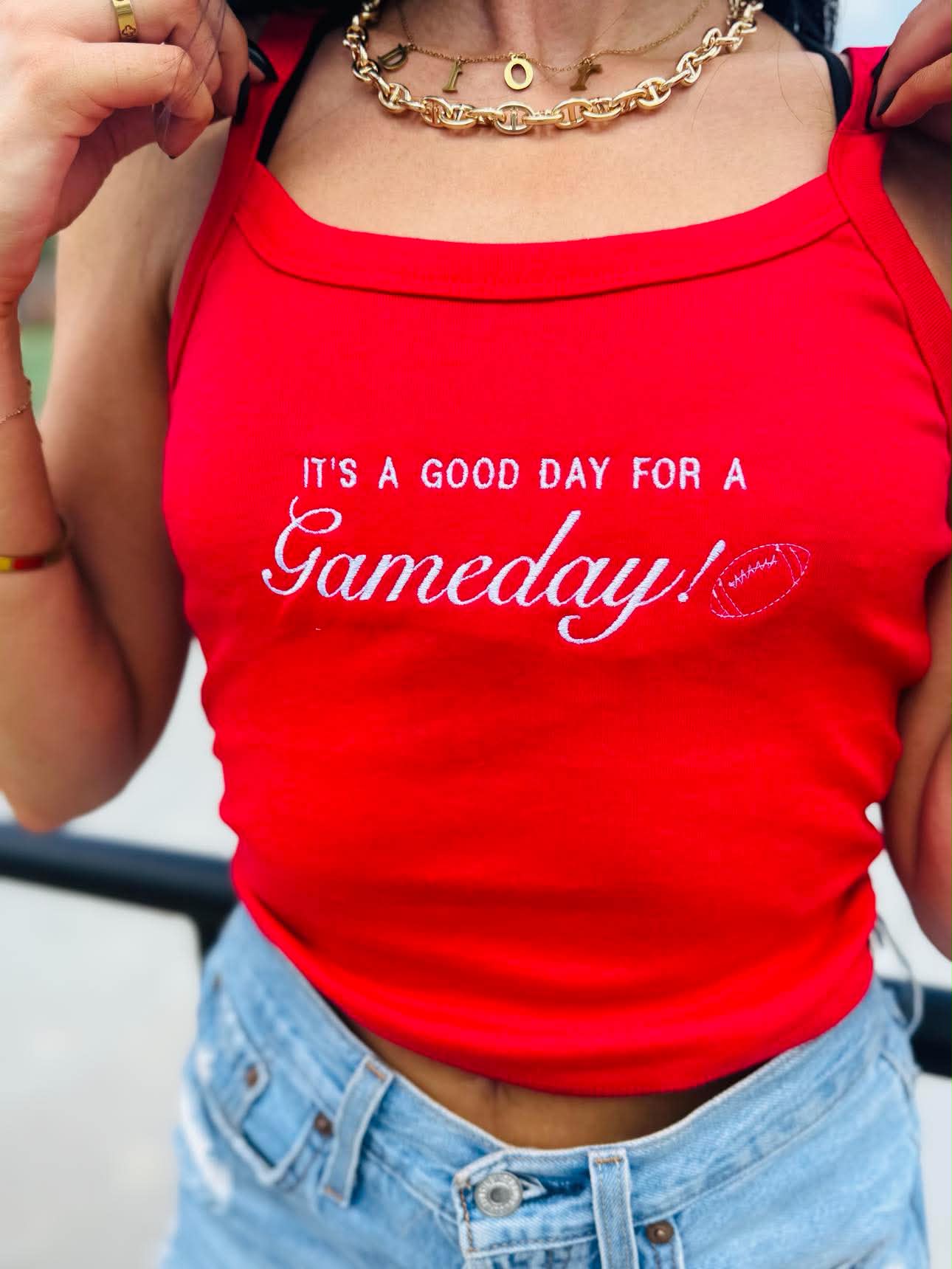 It's A Good Day For A Game Day Cropped Tank - #GAME118