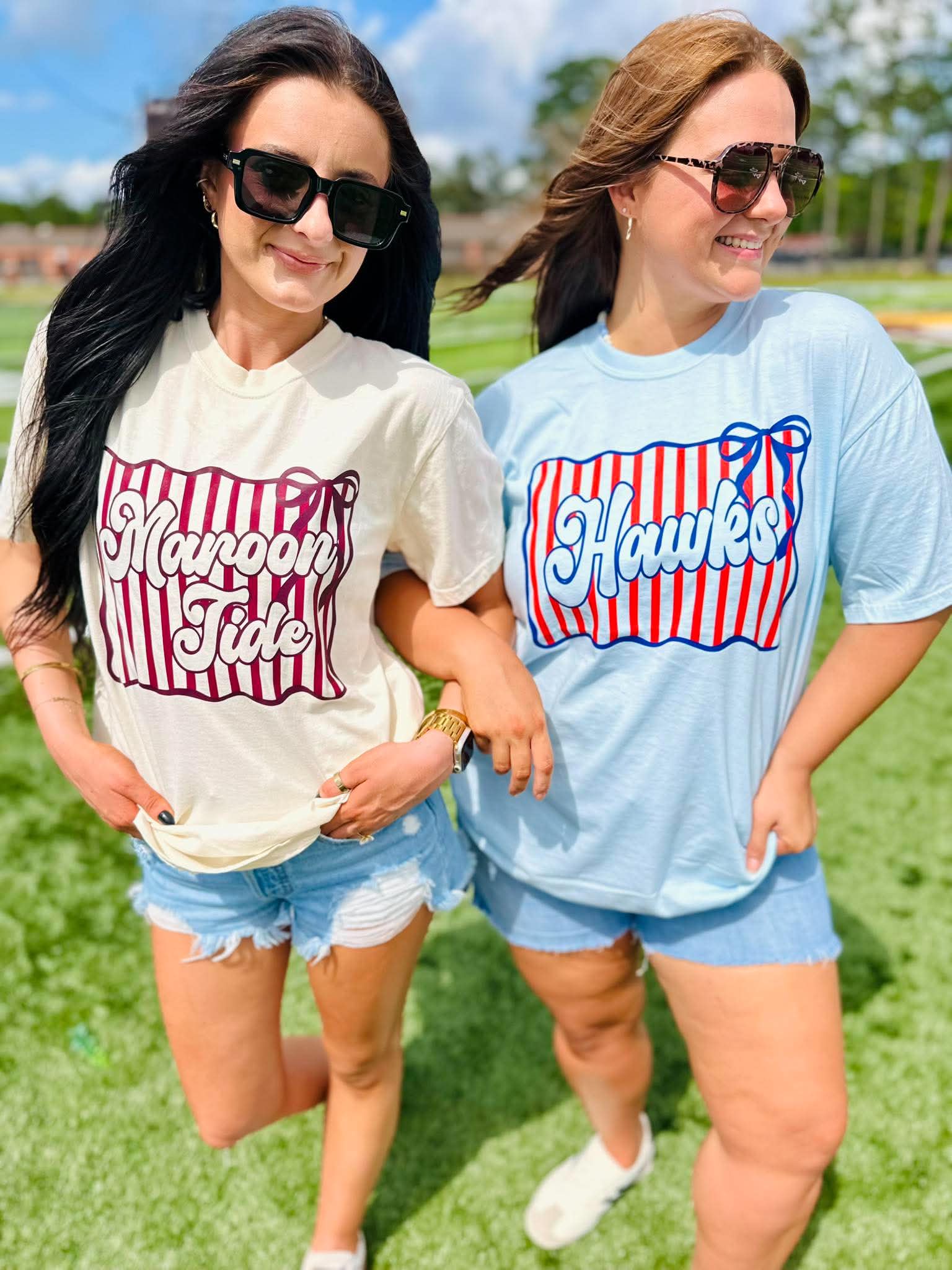 Bubble Stripe Bow Mascot Graphic Tee - #GAME96