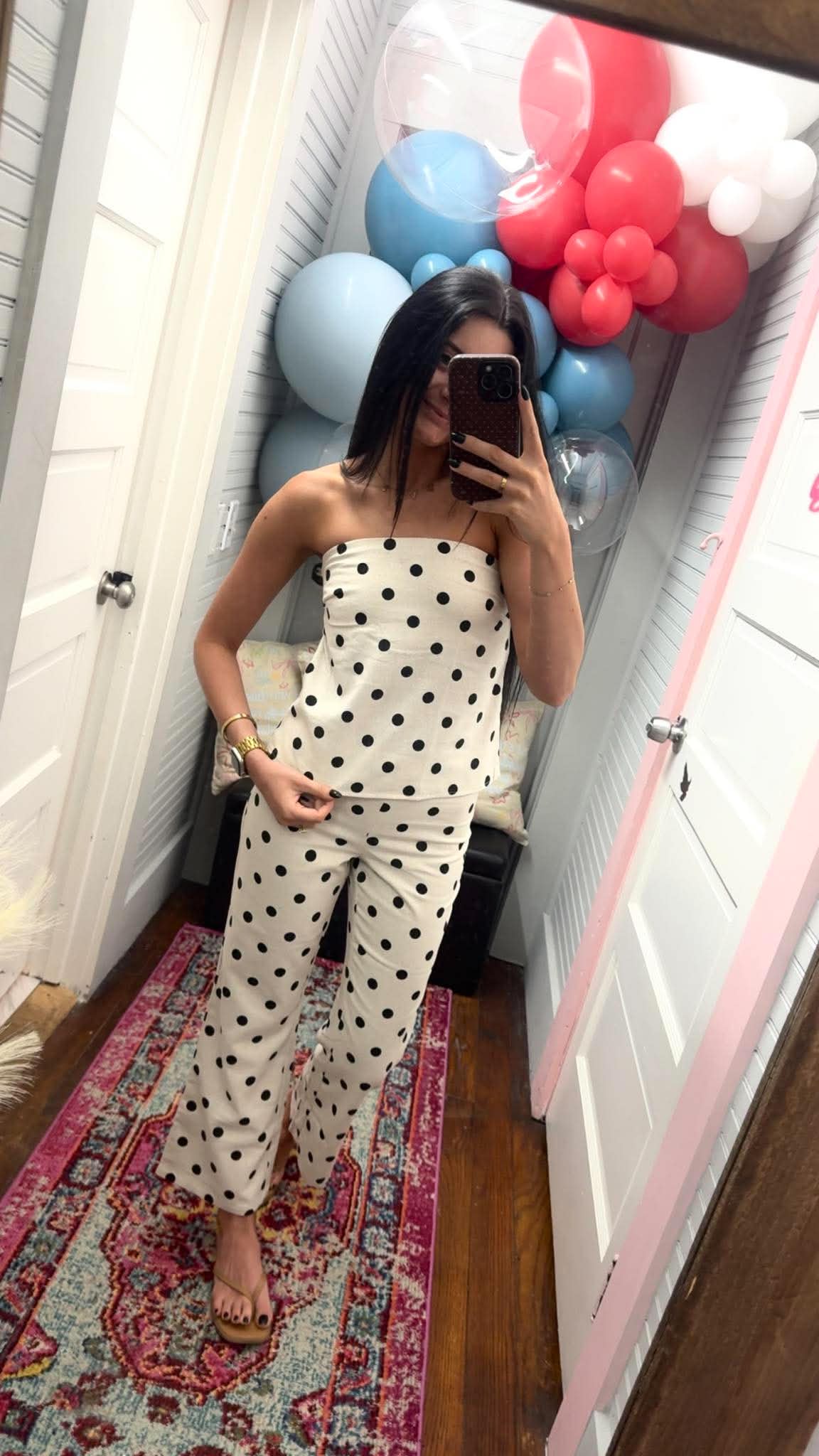 Stray Away Polka Dot Pants Set