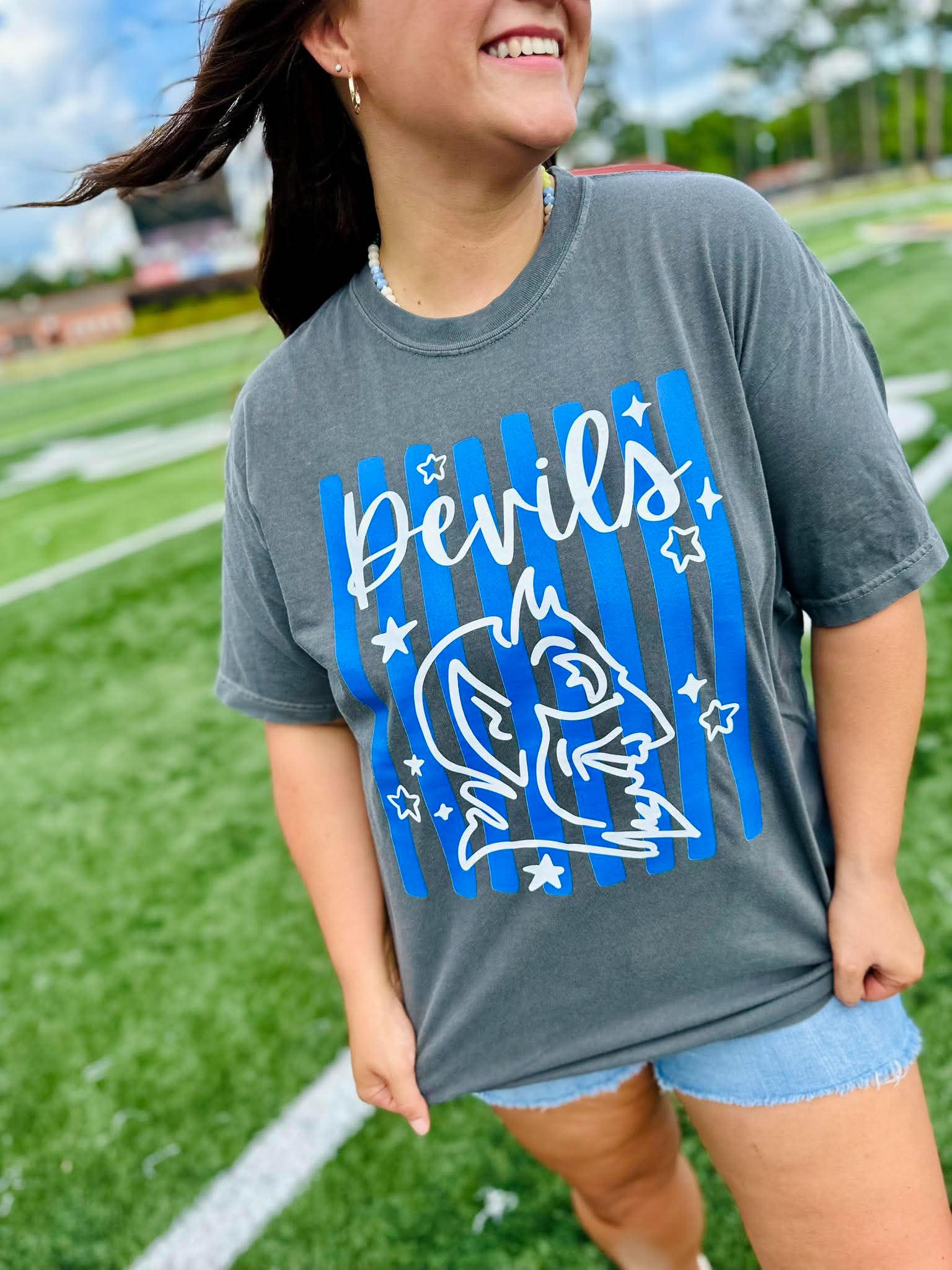 Stripe Star Mascot Graphic Tee - #GAME103