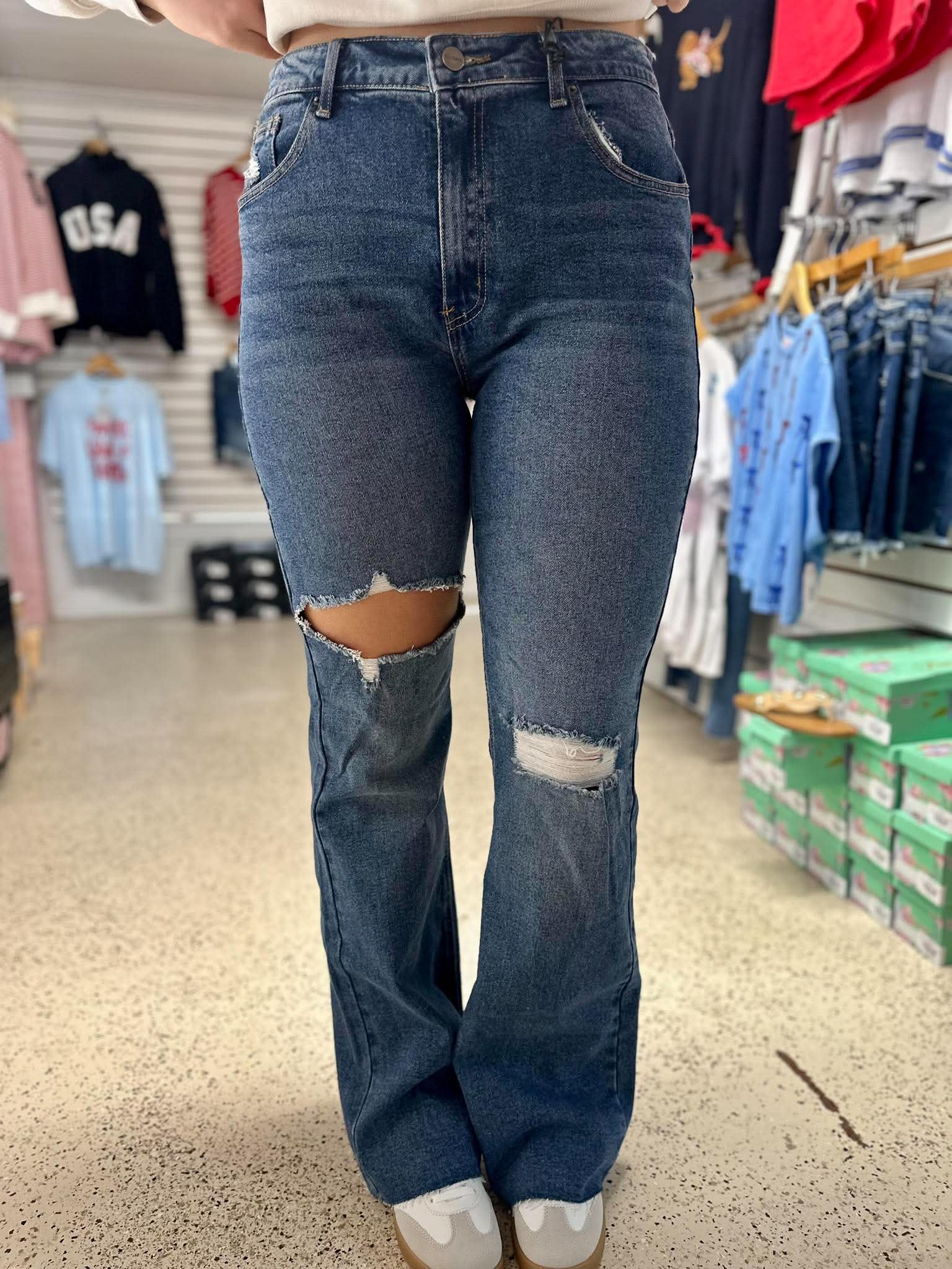 The Madi Medium Wash Flare Jeans