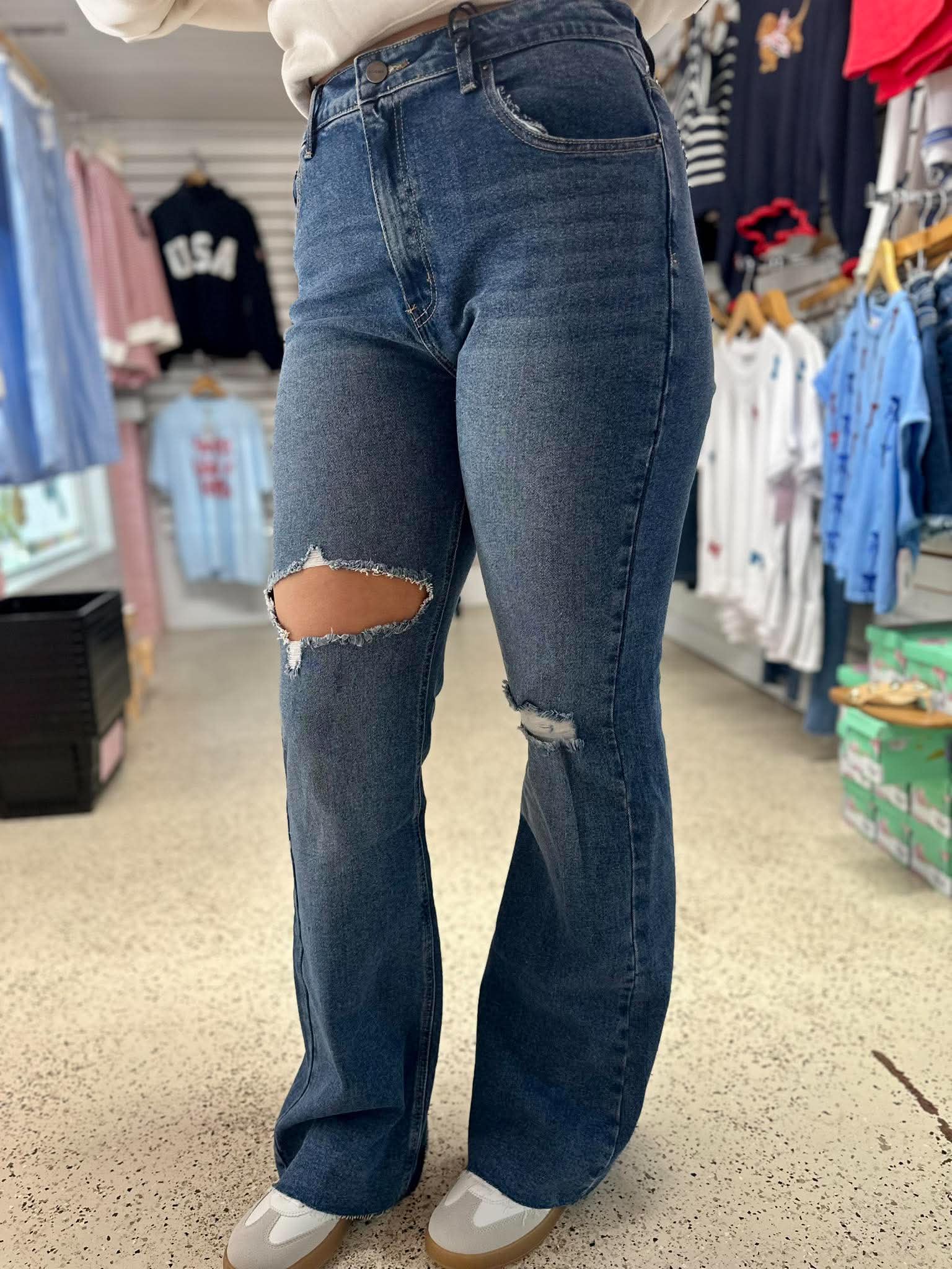 The Madi Medium Wash Flare Jeans