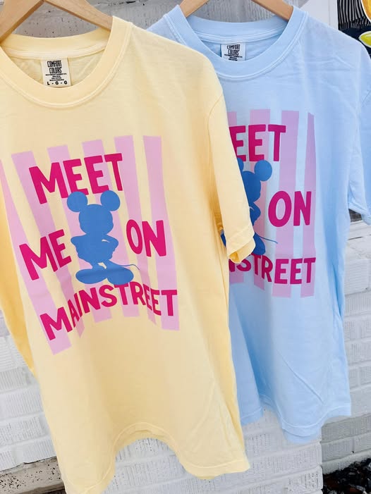 Meet Me On Main Street Mouse Head Graphic Tee