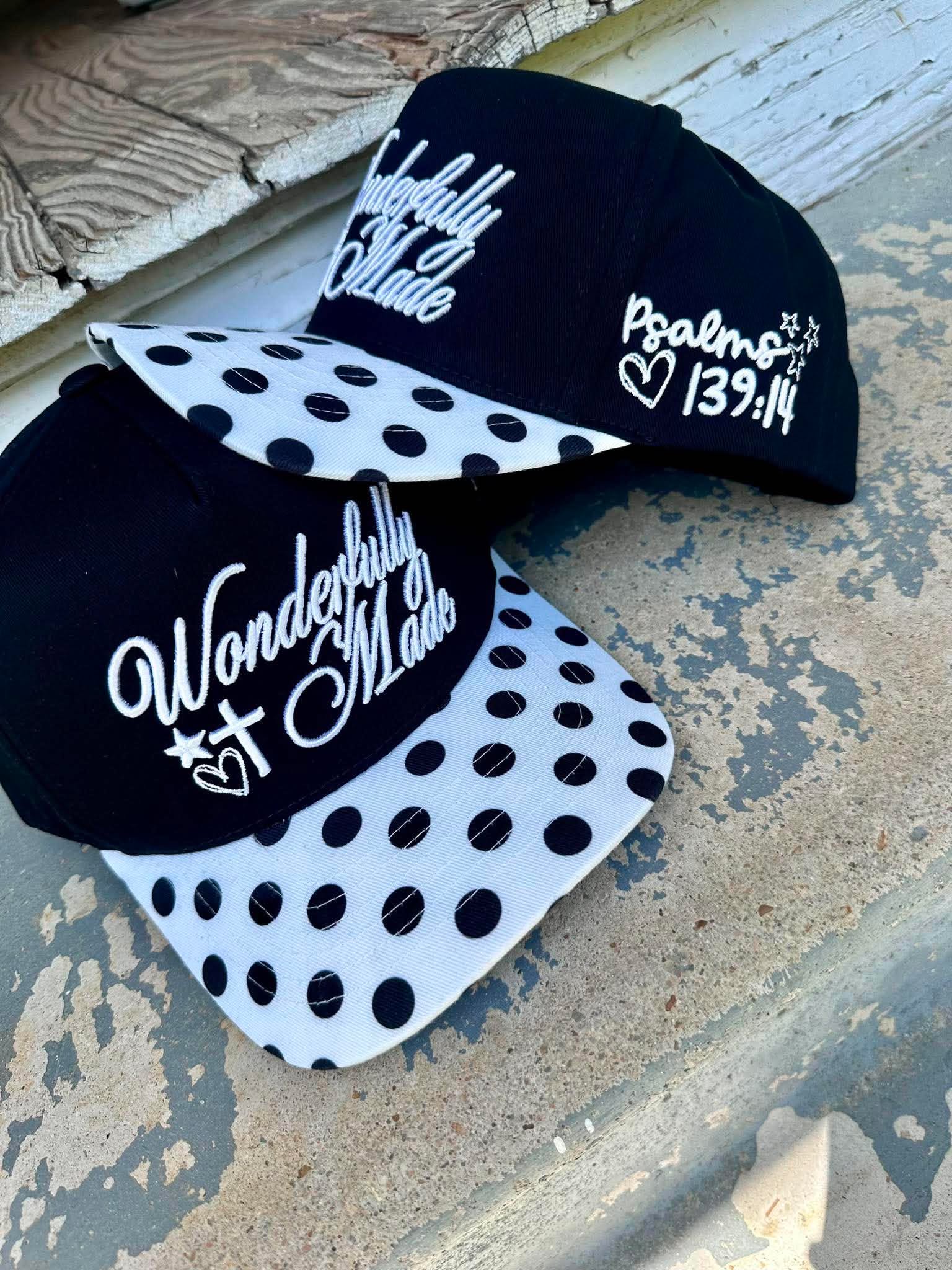 Wonderfully Made Black Dot Trucker Hat