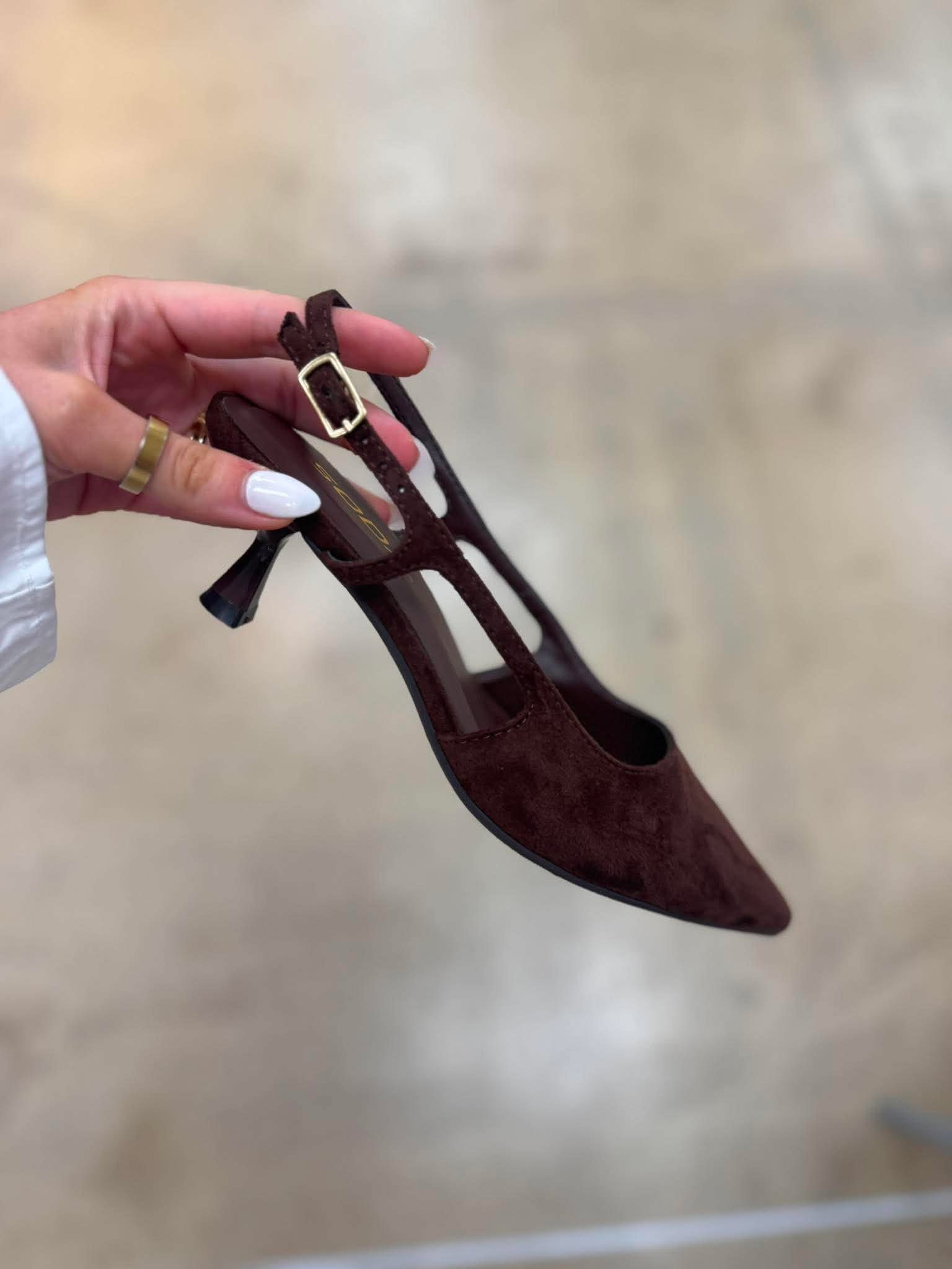 Mocha Madness Chic Suede Heels