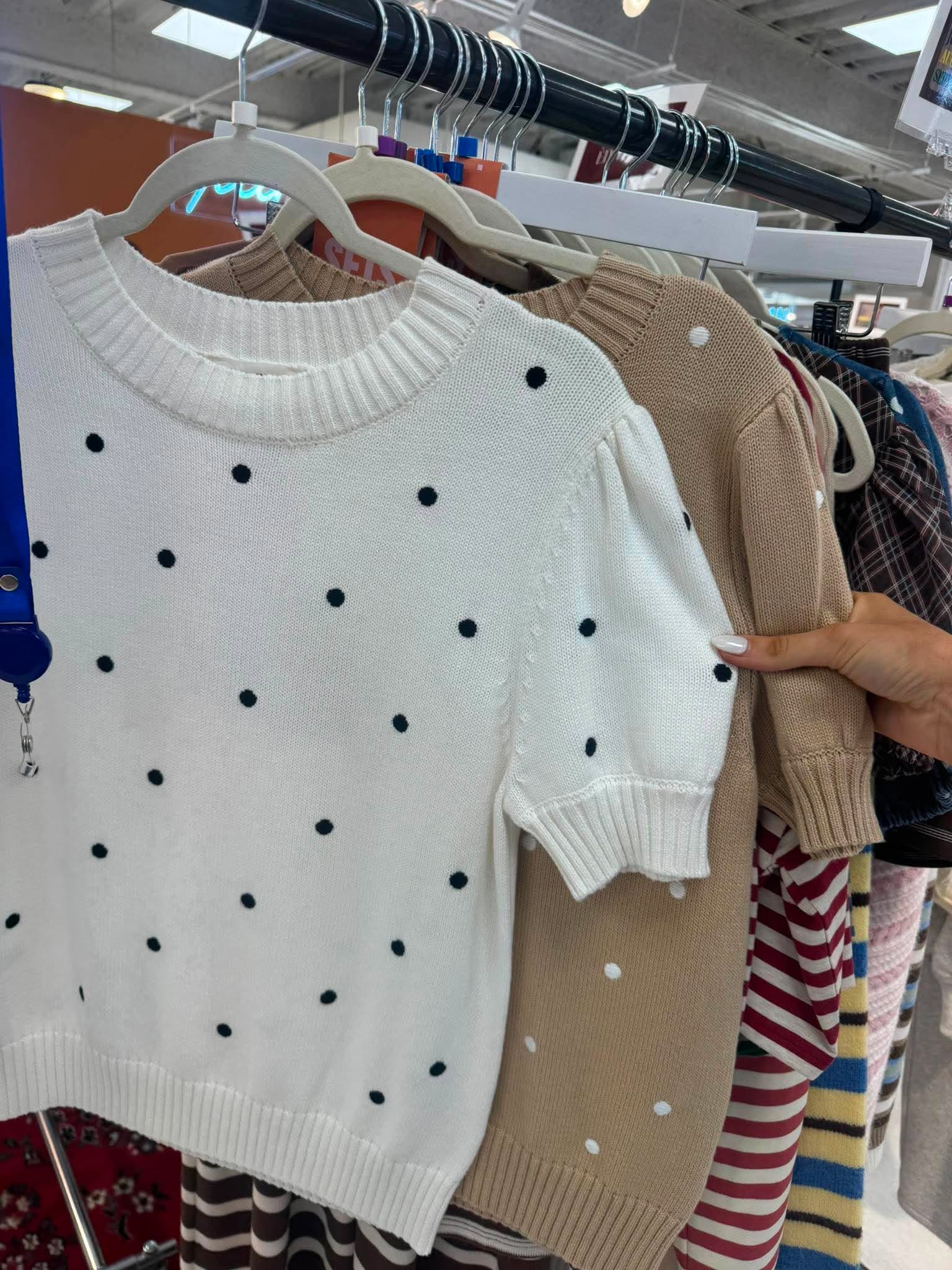 Preppy Dots Sweater Top