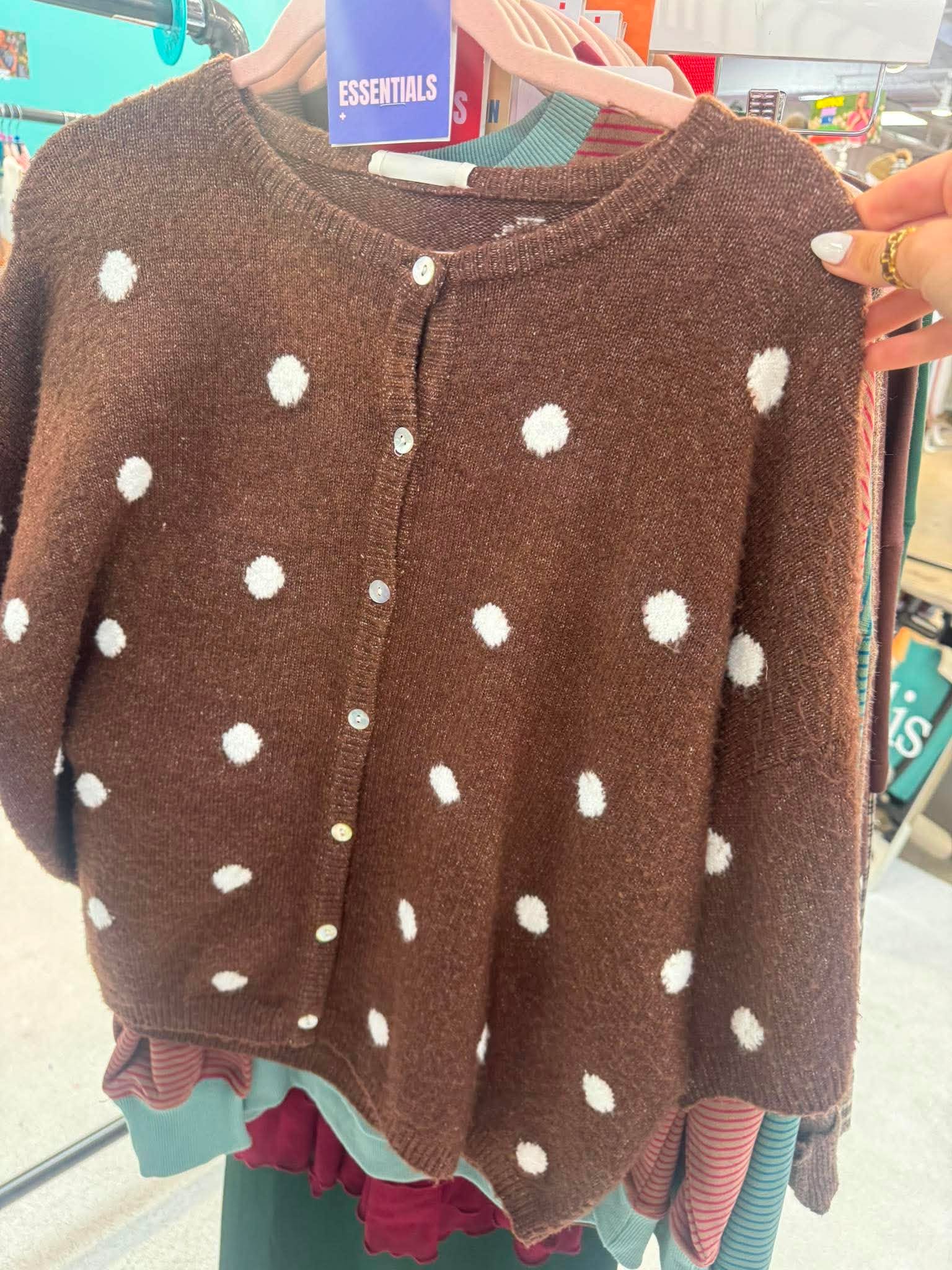 Mocha Moments Button Down Sweater Top